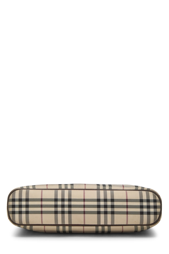 Brown House Check Nylon Handbag Small, , large image number 4
