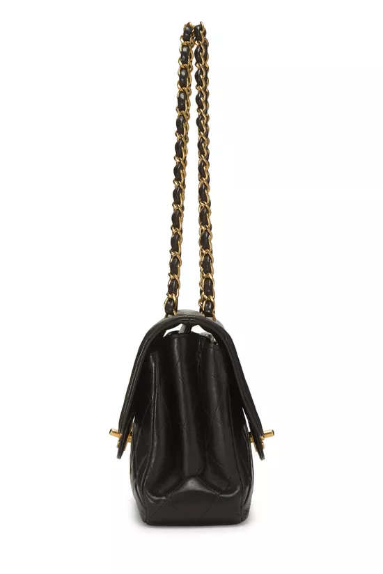 Black Quilted Lambskin Double Sided Classic Flap Medium, , large image number 2