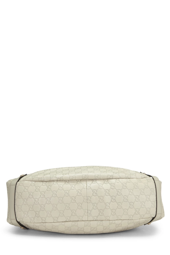 White Guccissima Abbey Tote, , large image number 4