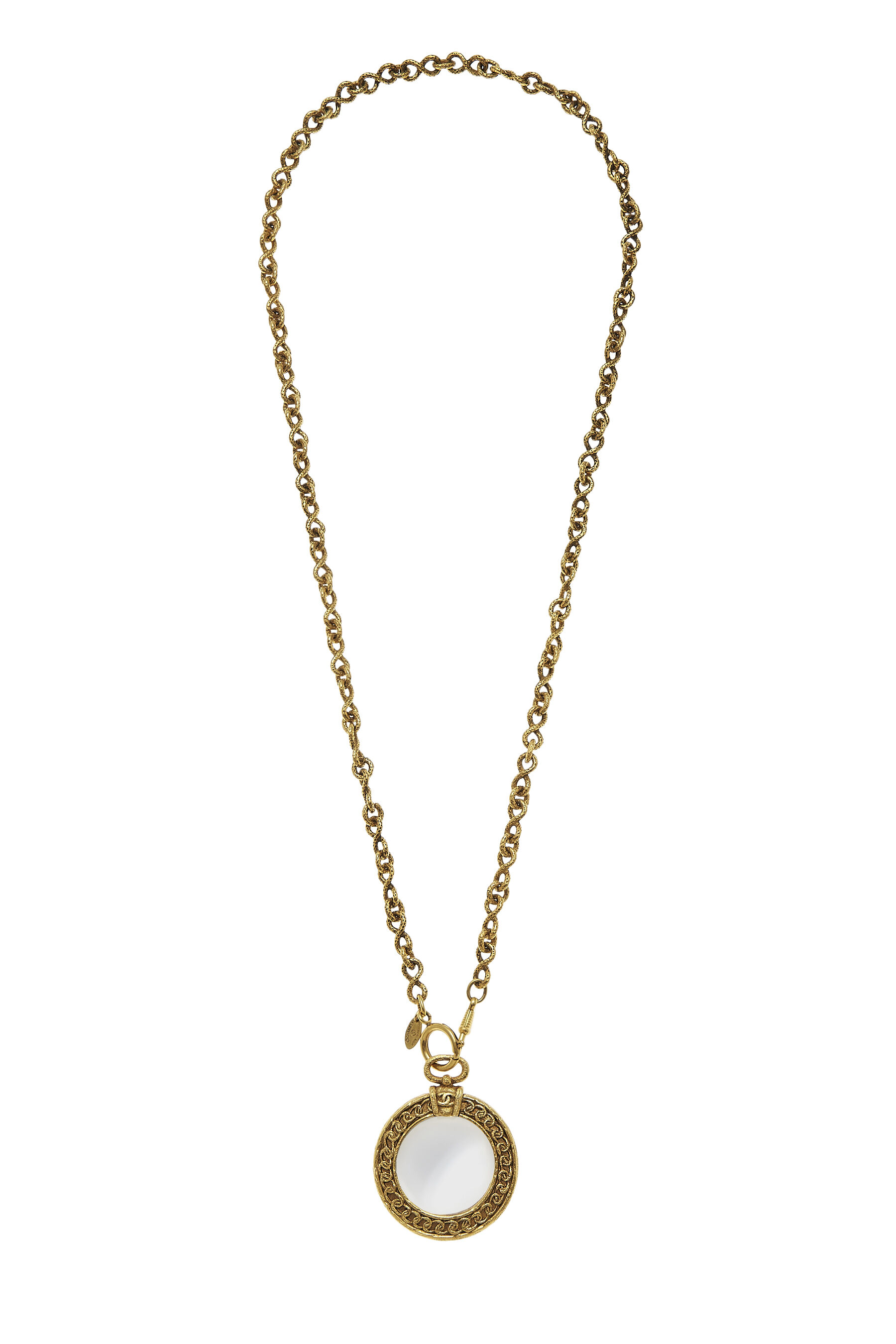 Chanel Gold Loupe Long Necklace 