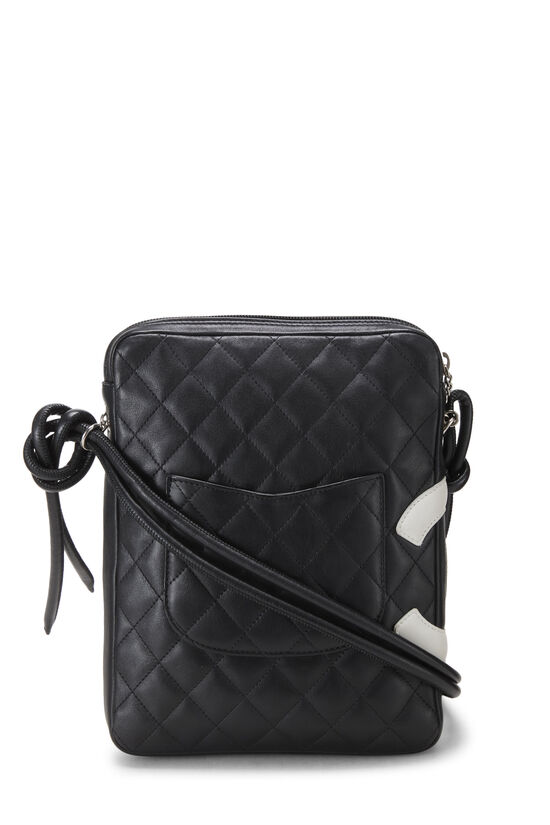 Black Quilted Calfskin Cambon Shoulder Bag, , large image number 3