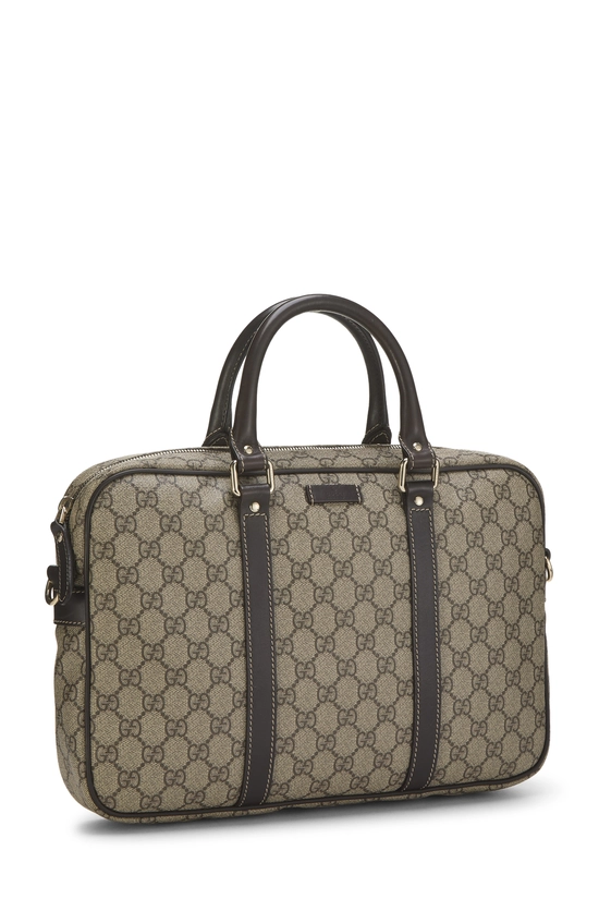 Brown GG Supreme Canvas Briefcase, , large image number 1