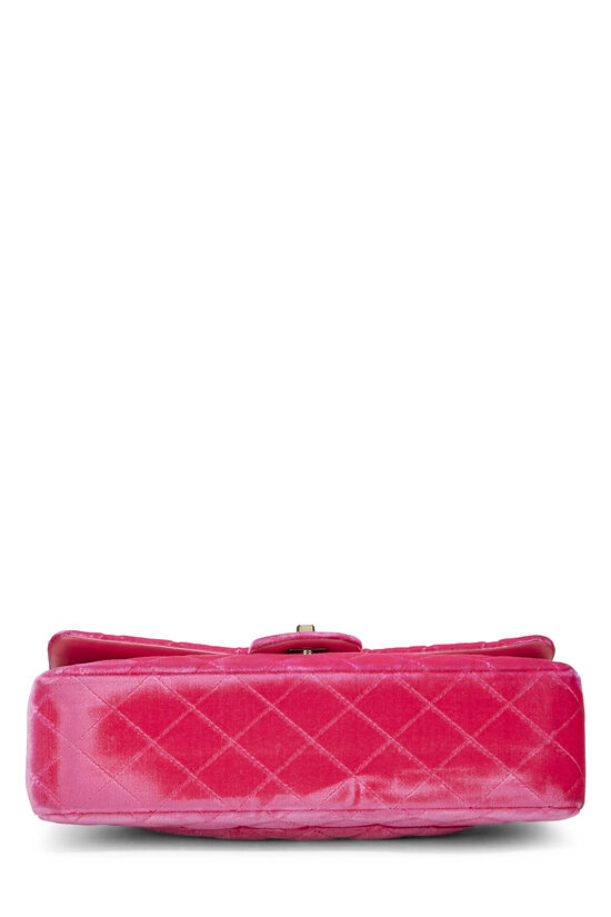 Pink Quilted Velvet Classic Double Flap Medium, , large image number 5