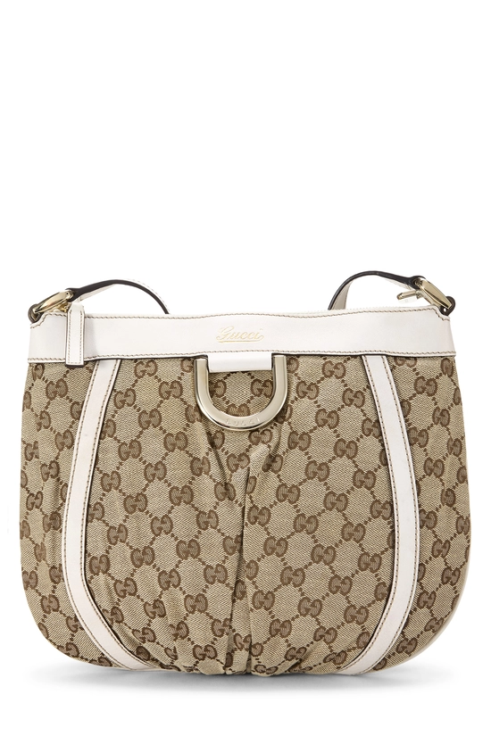 White Original GG Canvas D-Ring Abbey Messenger Small, , large image number 0