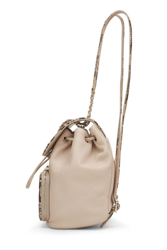 Chanel Cc Chain Drawstring Bucket Bag Quilted Caviar Small