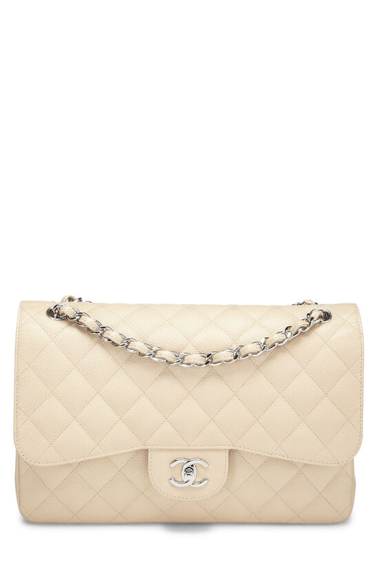 Chanel Classic Flap Beige Caviar Leather Bag Gold Hardware – Mightychic