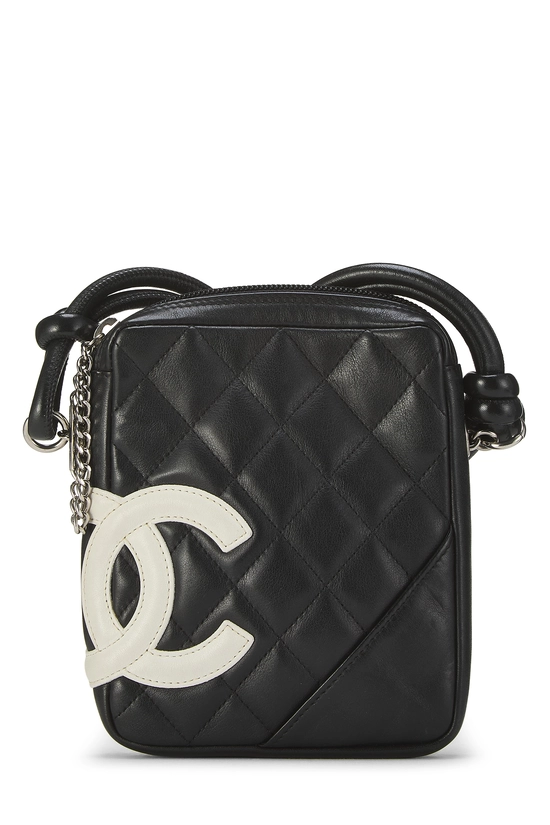 Black Quilted Calfskin Cambon Shoulder Bag Mini, , large image number 0