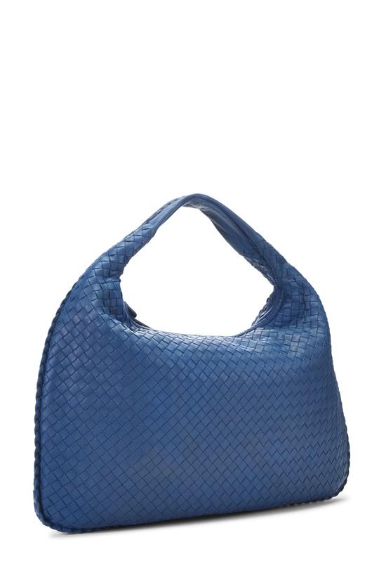 Blue Intrecciato Veneta Hobo Large, , large image number 1