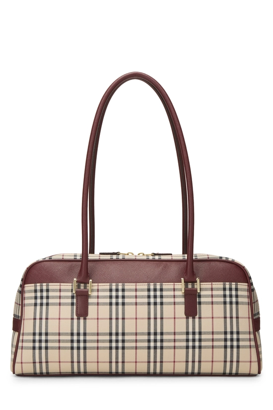 Burgundy House Check Jacquard Long Bowler Small, , large image number 3