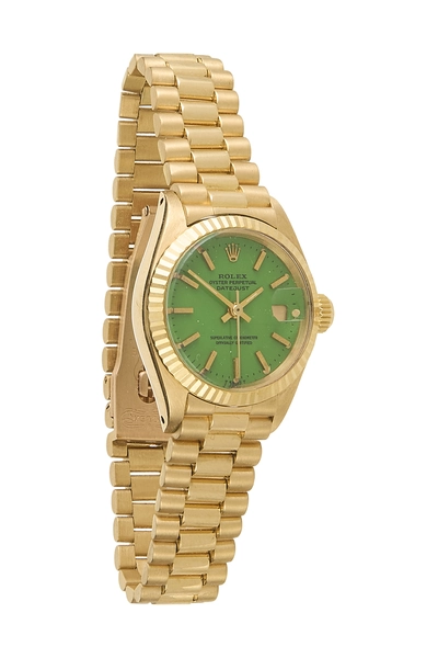Green Stella 18K Gold Datejust President 6917 26mm