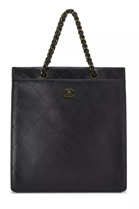 Black Lambskin Turnlock Tote Medium, , large image number 0