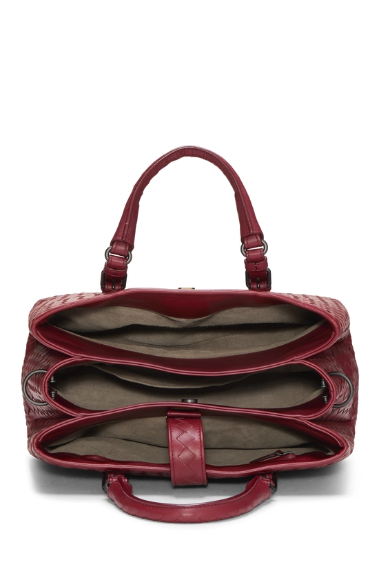 Red Intrecciato Roma Tote Small, , large image number 5