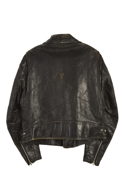 Black Leather 1950s Perfecto Jacket, , large