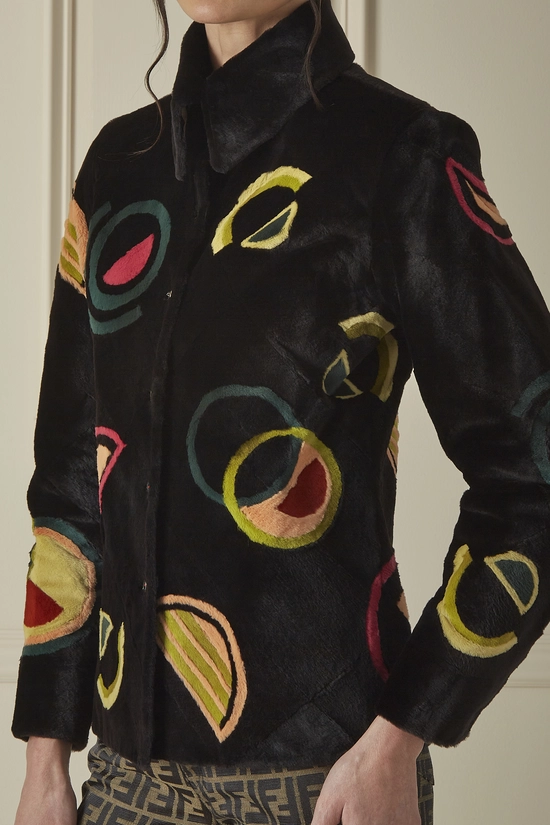 Multicolor Fur Jacket, , large image number 2