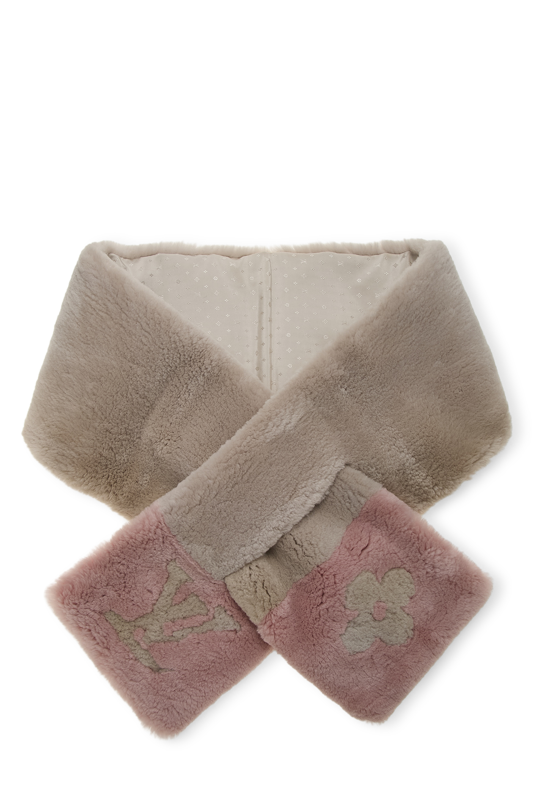 Women's Louis Vuitton Beige Fur Muffler in Beige