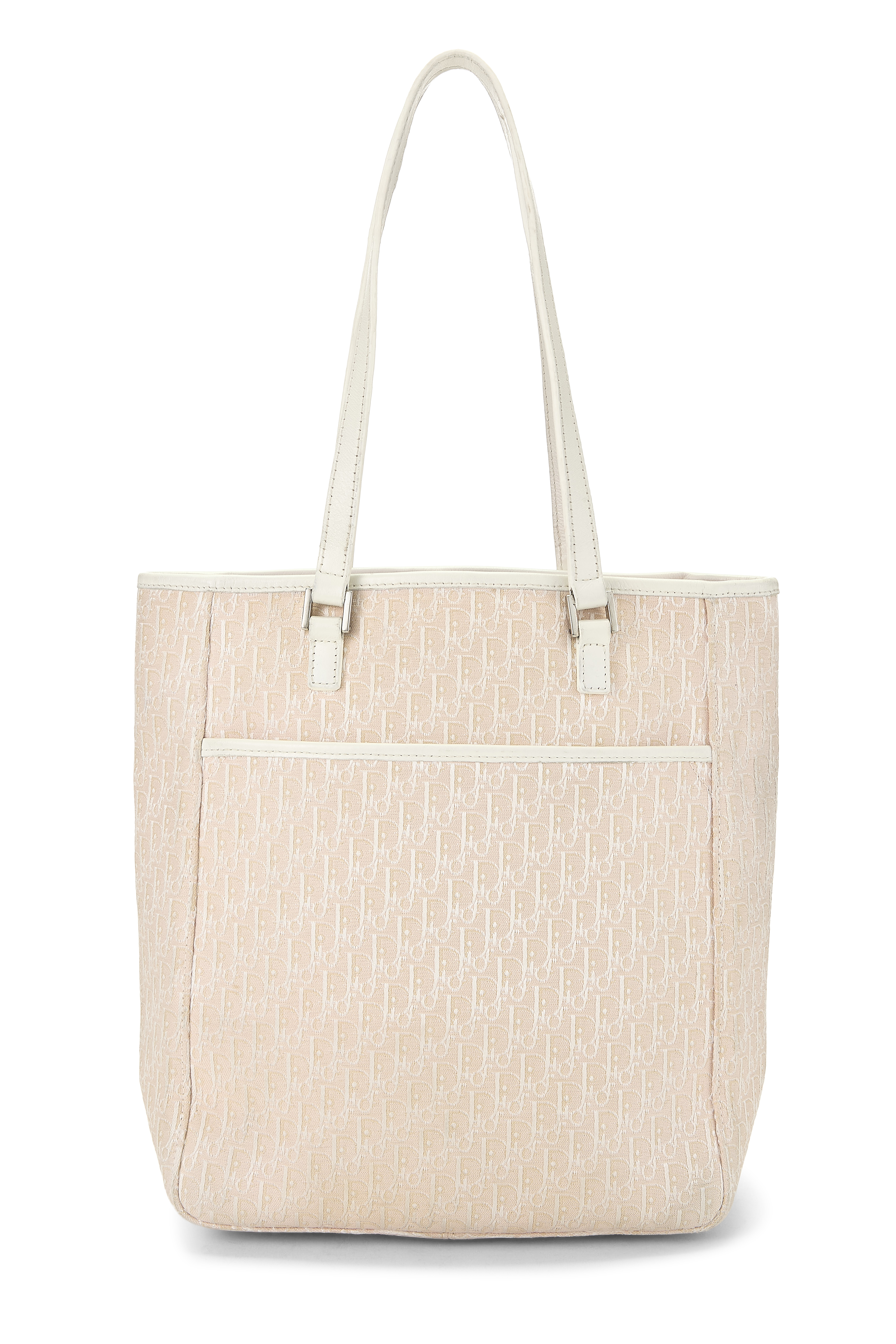 Women's Christian Dior Pink Trotter Canvas Tote in Pink