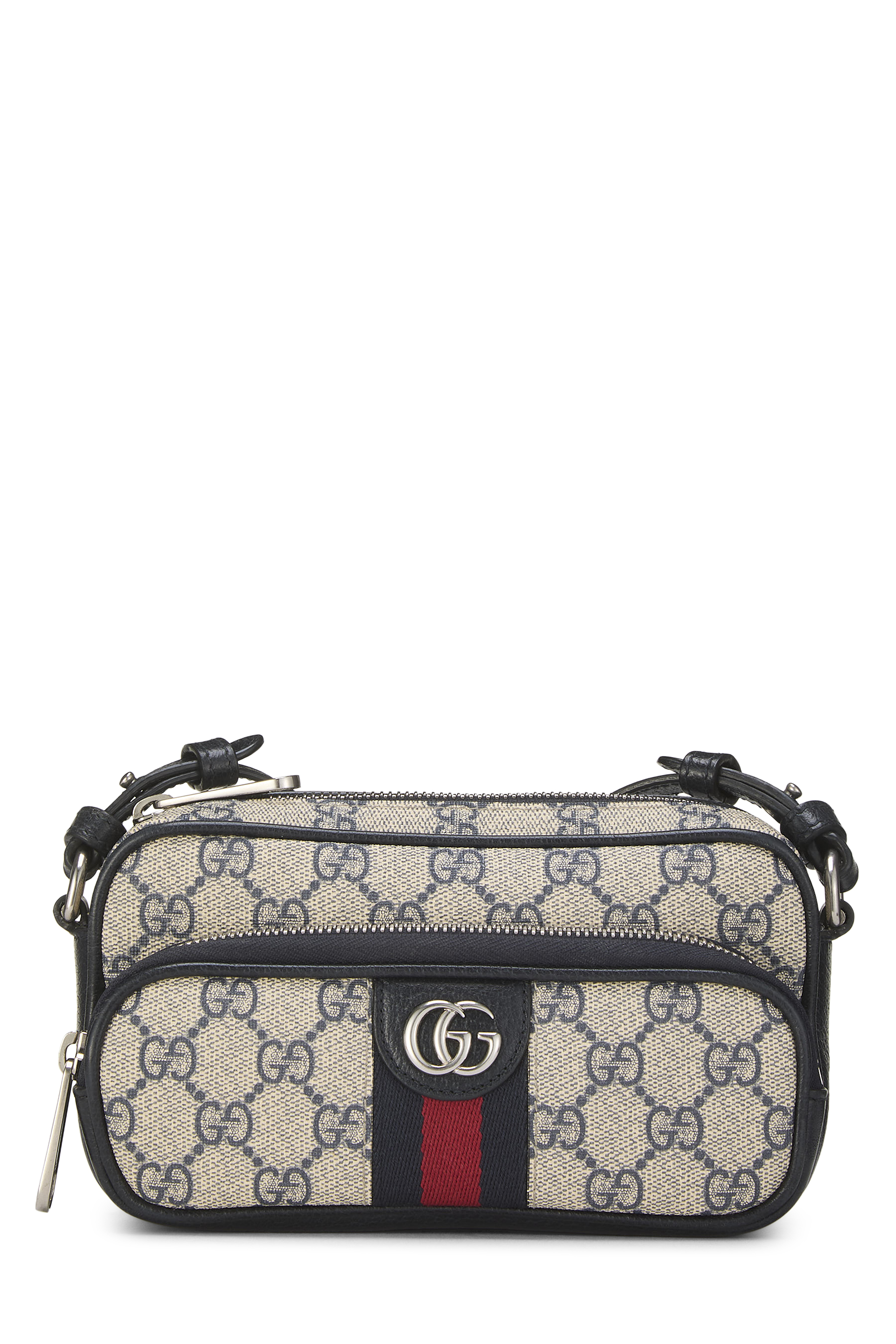 Women's Gucci Navy GG Supreme Canvas Ophidia Convertible Belt Bag in Navy