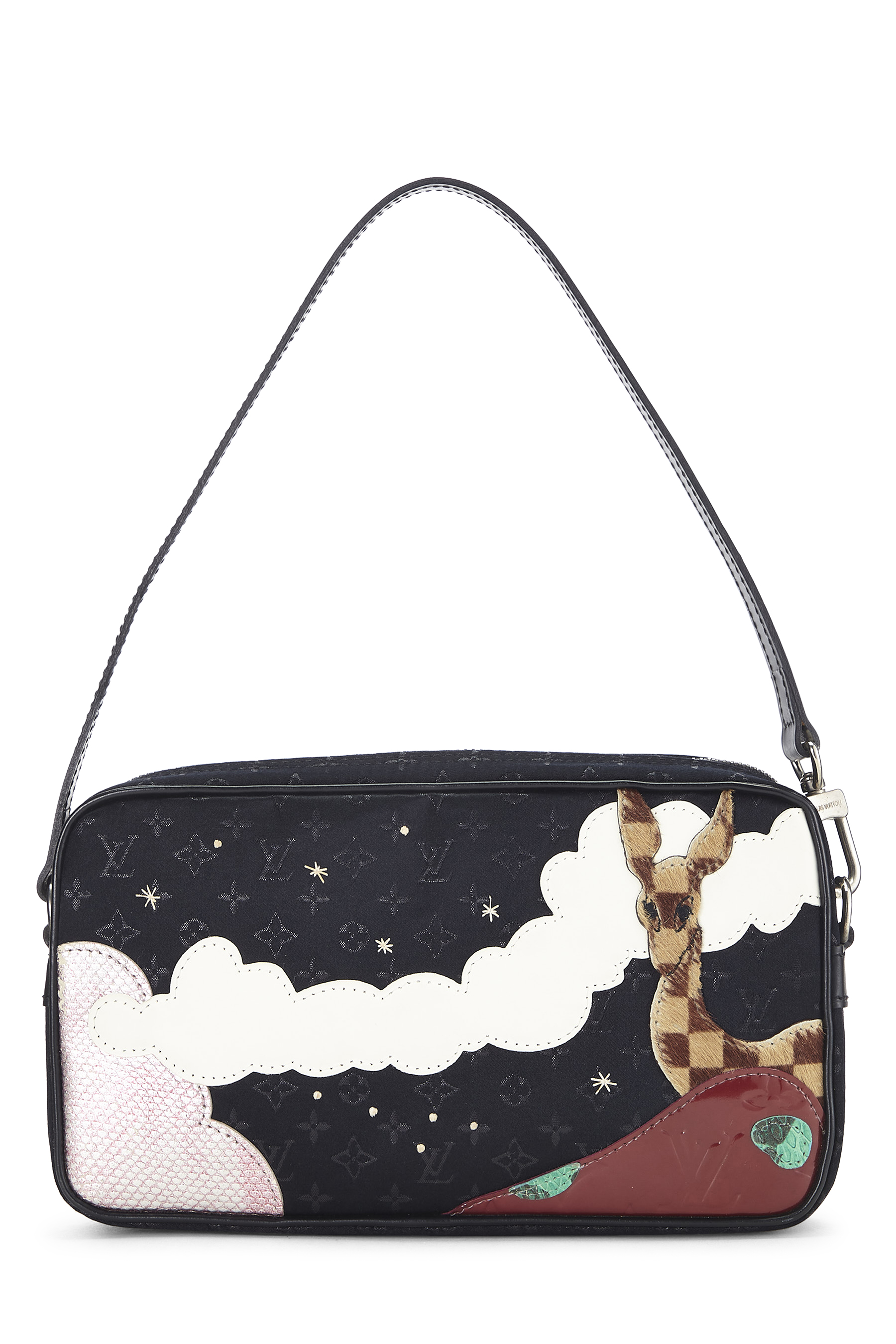 Women's Louis Vuitton Black Monogram Canvas Patchwork Conte De Fees Pochette in Black