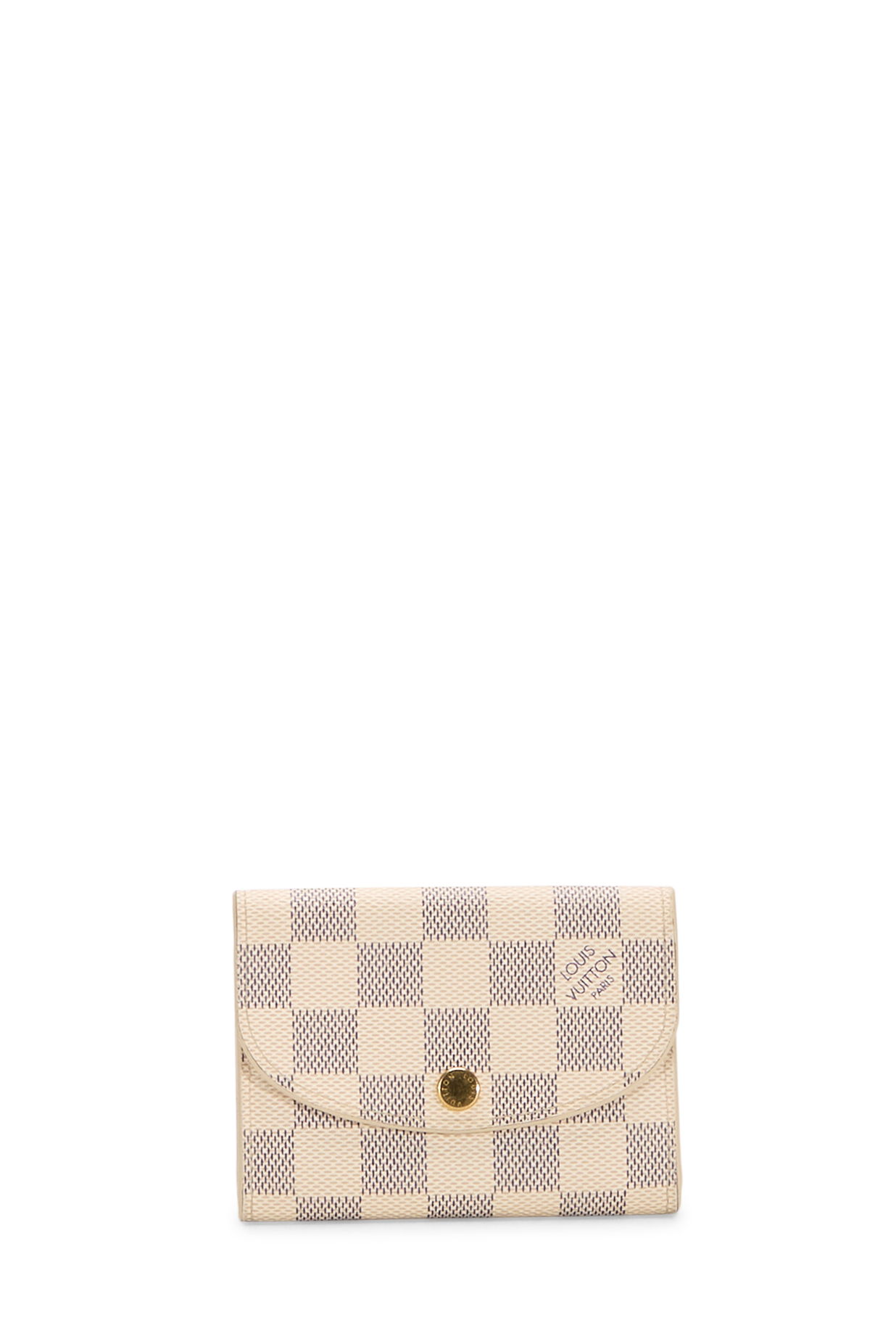 Women's Louis Vuitton Pink Damier Azur Rosalie Coin Purse in Pink