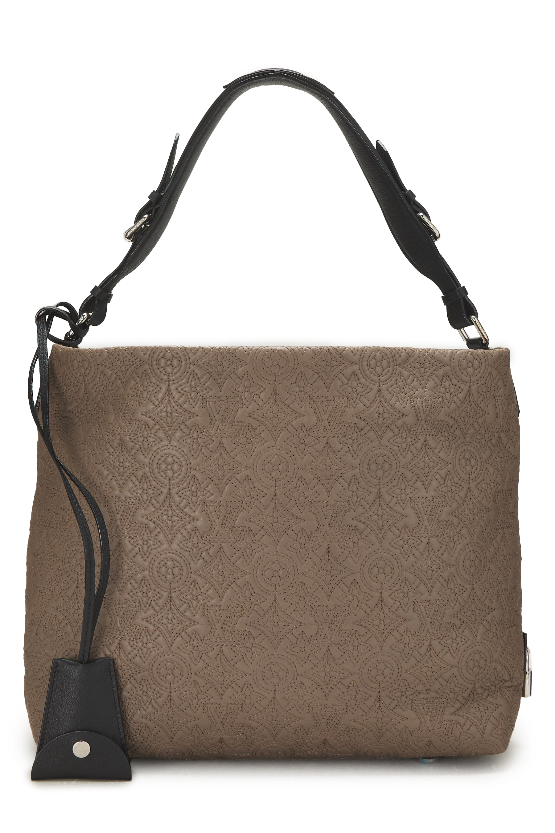 Women's Louis Vuitton Grey Monogram Antheia Leather Hobo PM in Grey PM