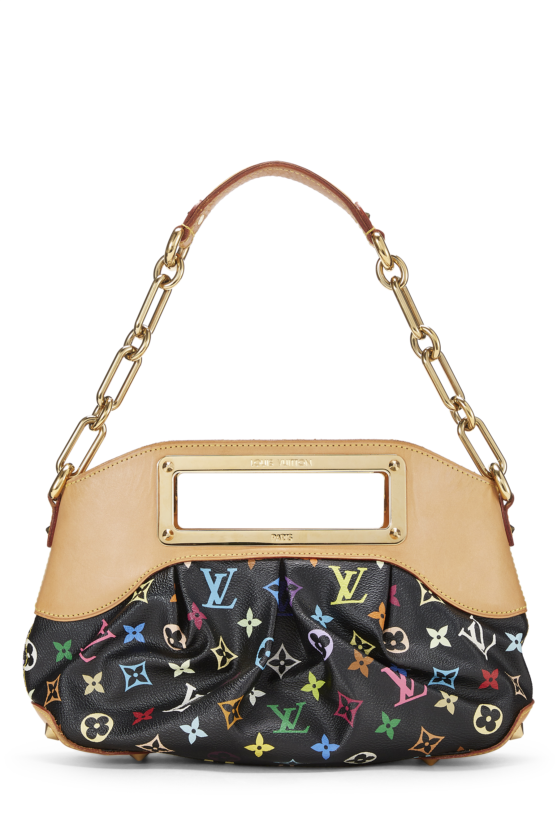 Women's Microfiber Louis Vuitton Takashi Murakami x Louis Vuitton Black Monogram Multicolore Judy PM in Black PM