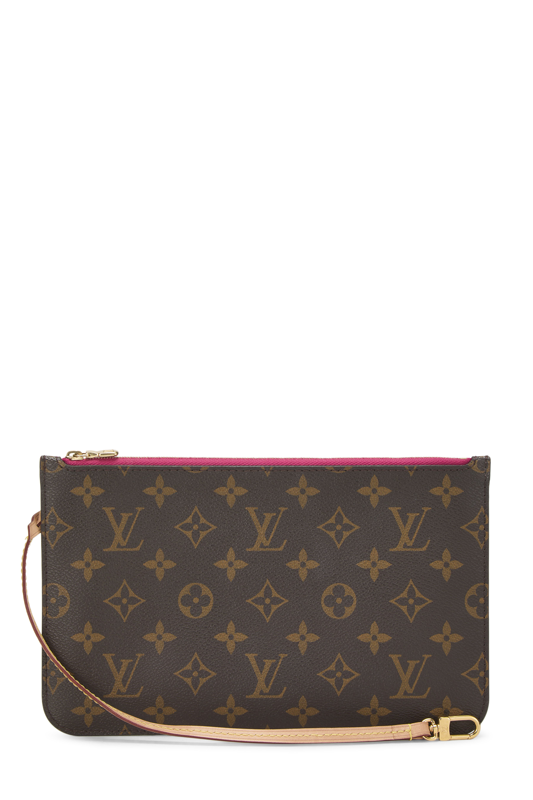 Women's Louis Vuitton Monogram Canvas Neverfull Pouch in Pink MM