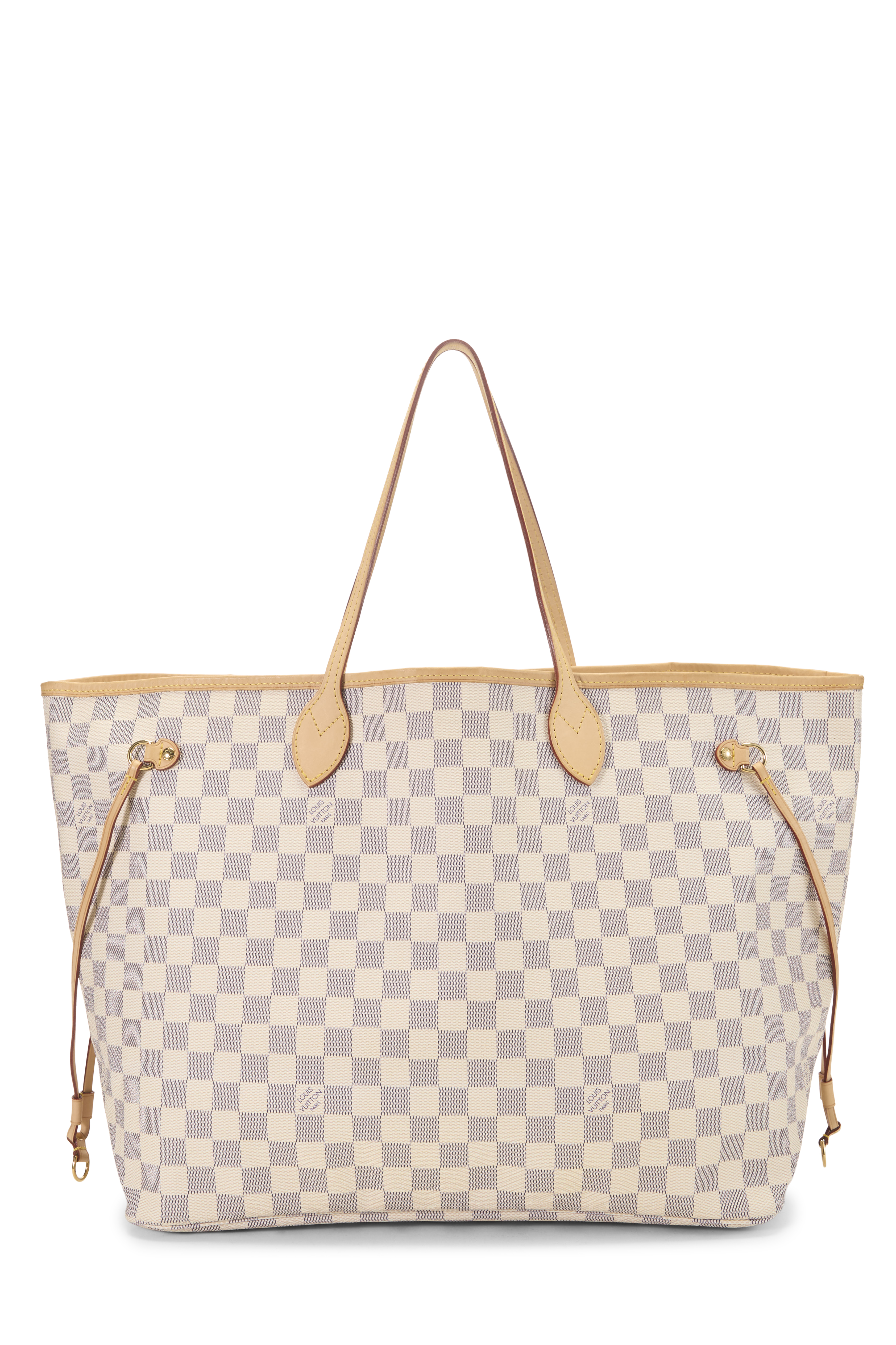 Women's Louis Vuitton Damier Azur Neverfull GM in White GM