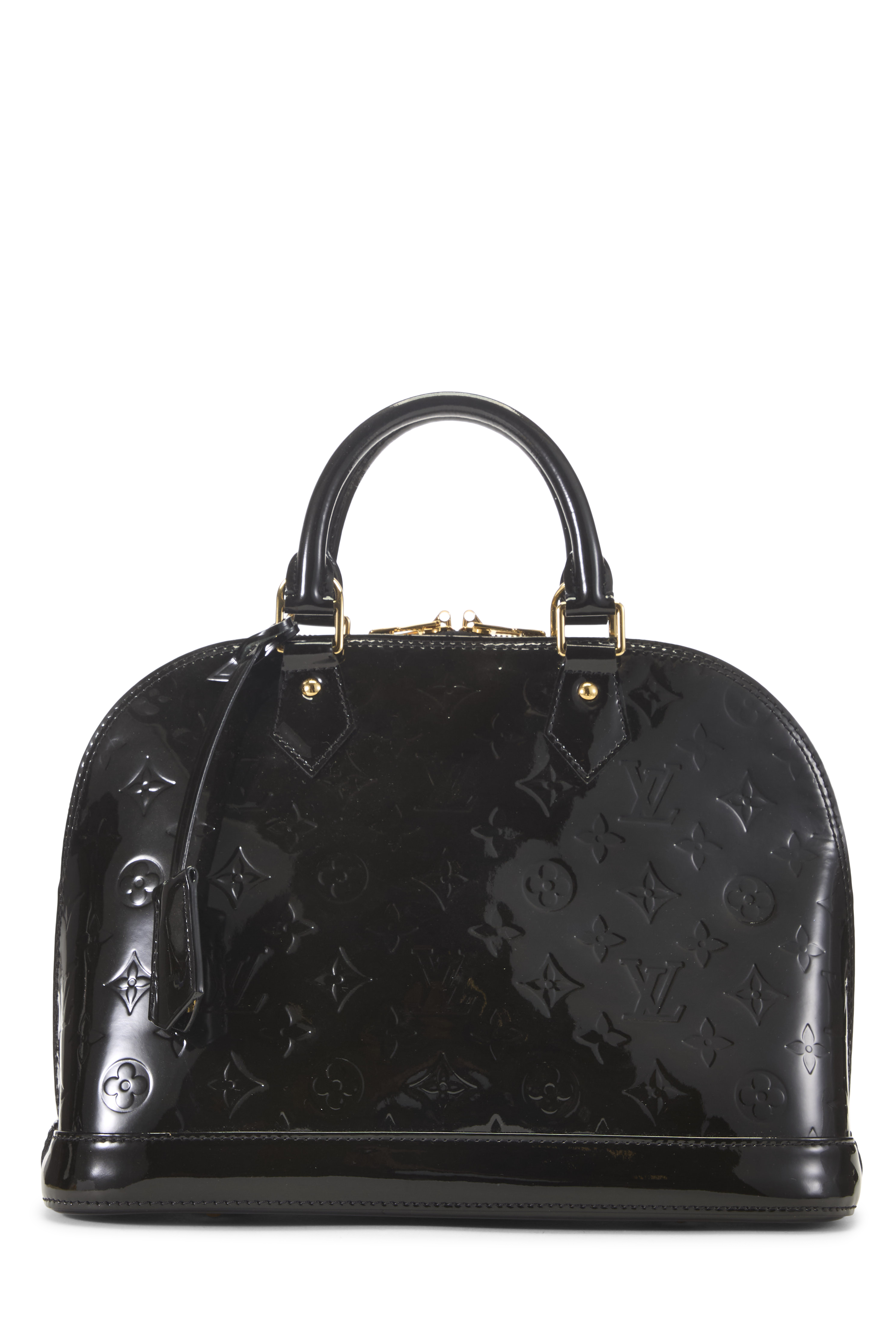 Women's Louis Vuitton Black Monogram Vernis Alma PM in Black PM