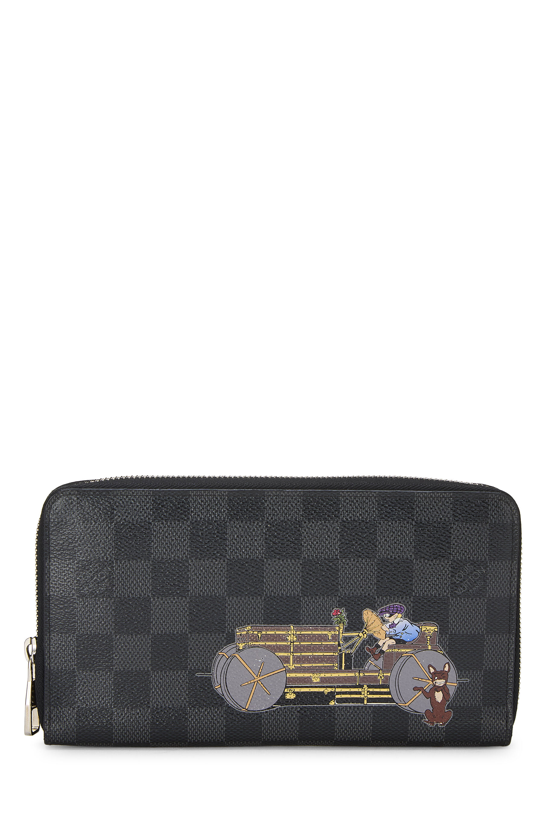 Women's Louis Vuitton Damier Graphite Illustre Zippy Organizer in Black