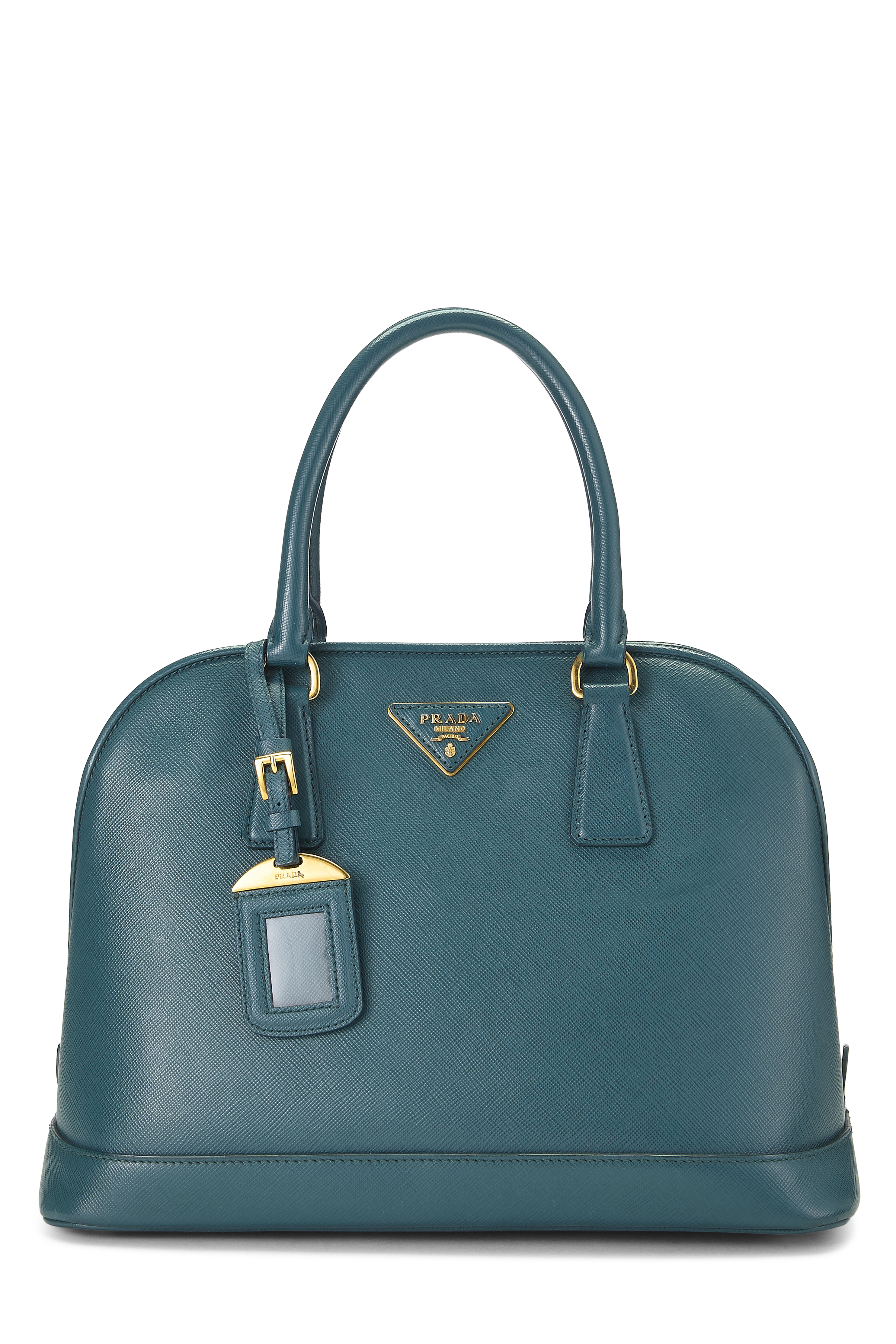 Women's Prada Green Saffiano Dome Tote in Green