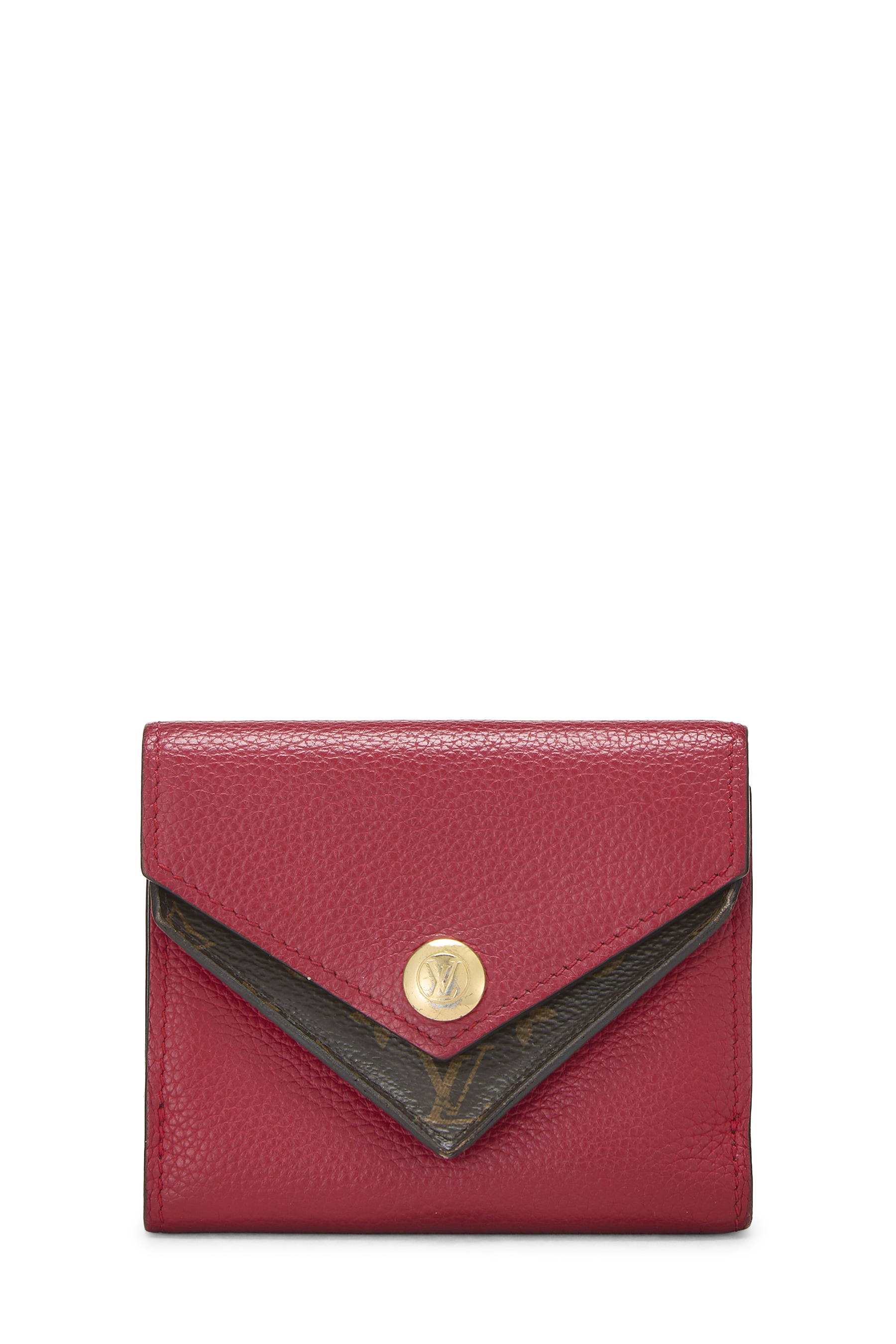 Women's Louis Vuitton Red Monogram Double V Compact Wallet in Red
