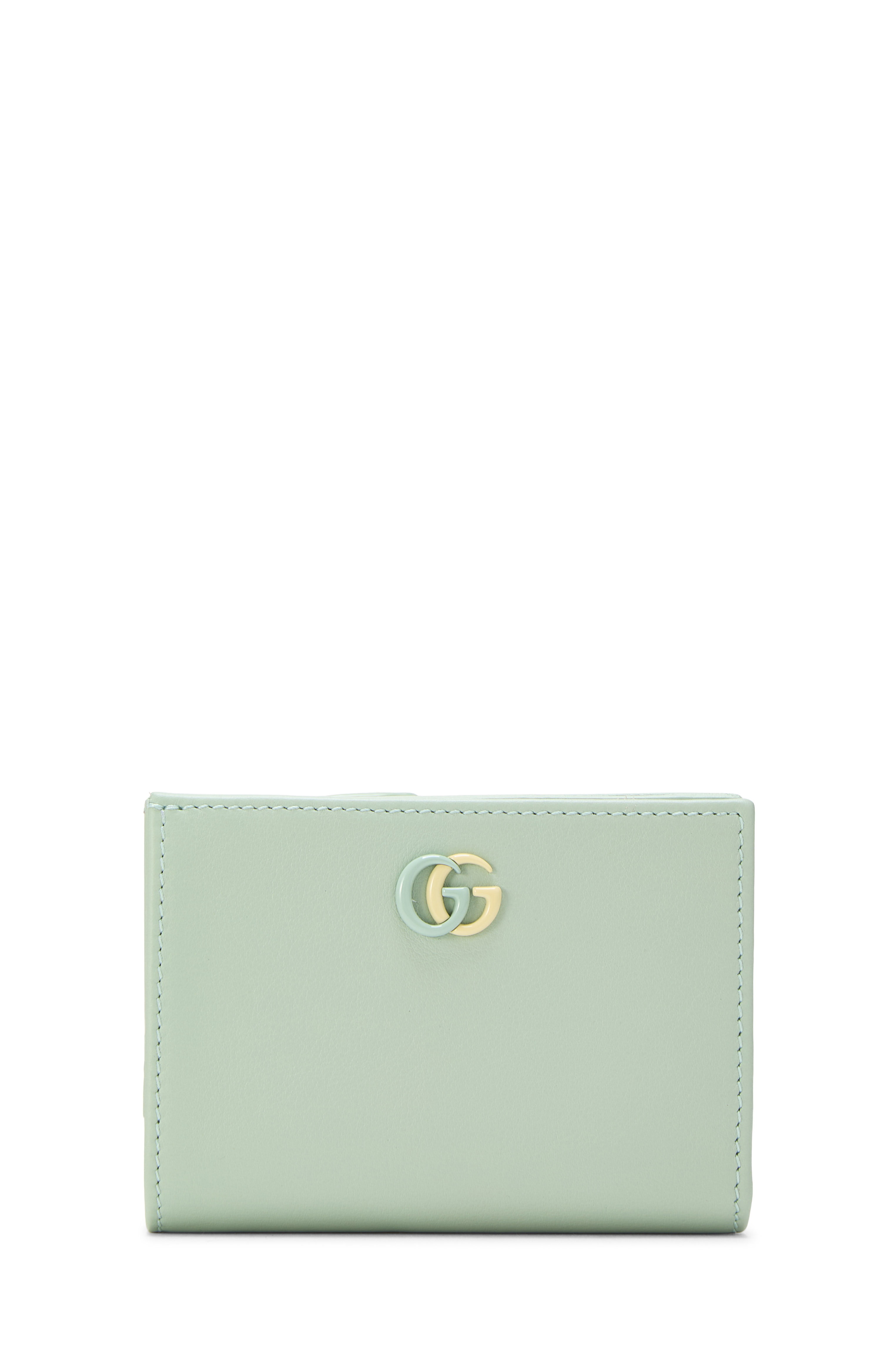 Women's Gucci Green Leather Compact Wallet in Green Small
