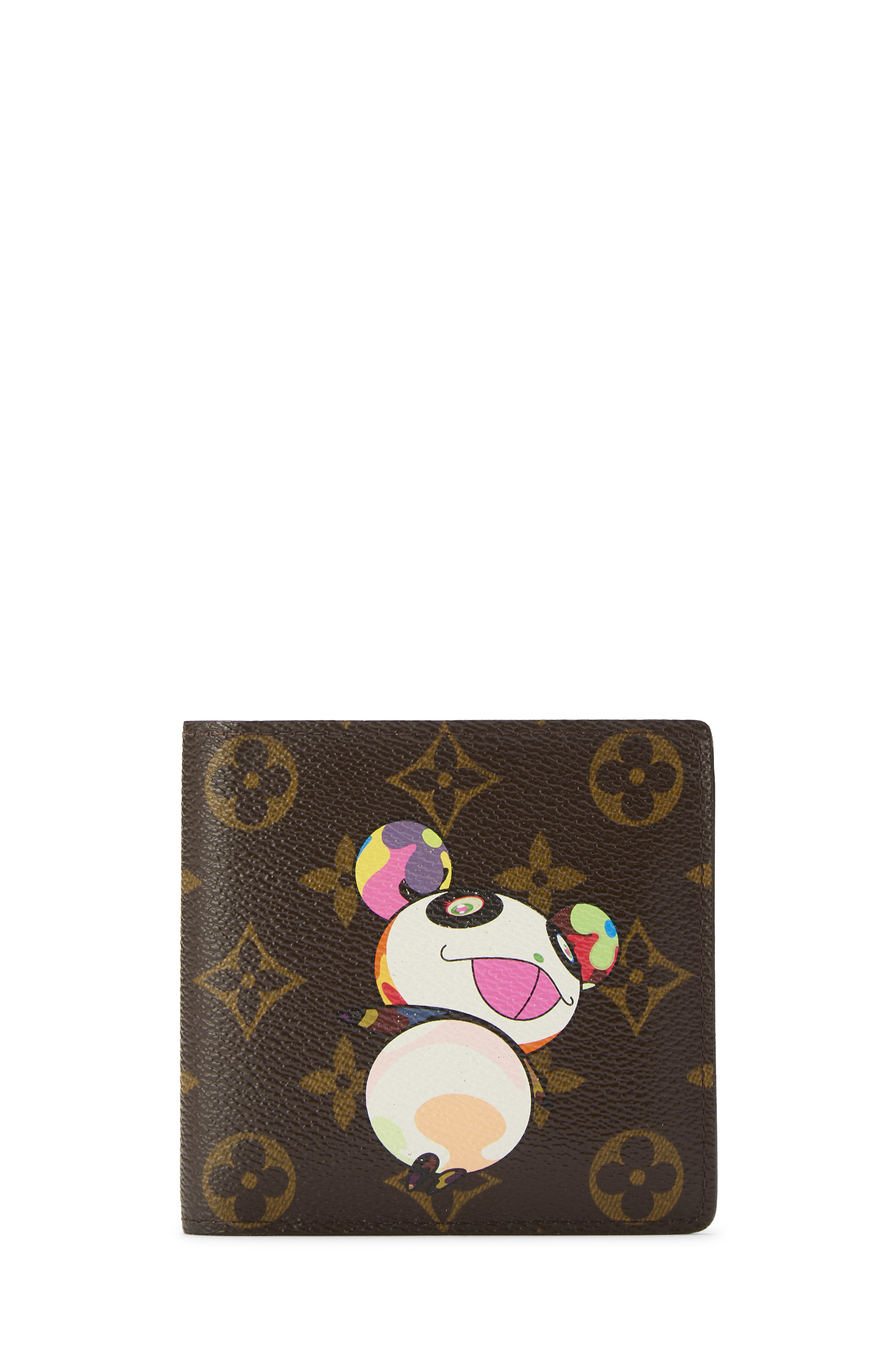 Women's Louis Vuitton Takashi Murakami x Louis Vuitton Monogram Canvas Panda Marco Wallet in Brown
