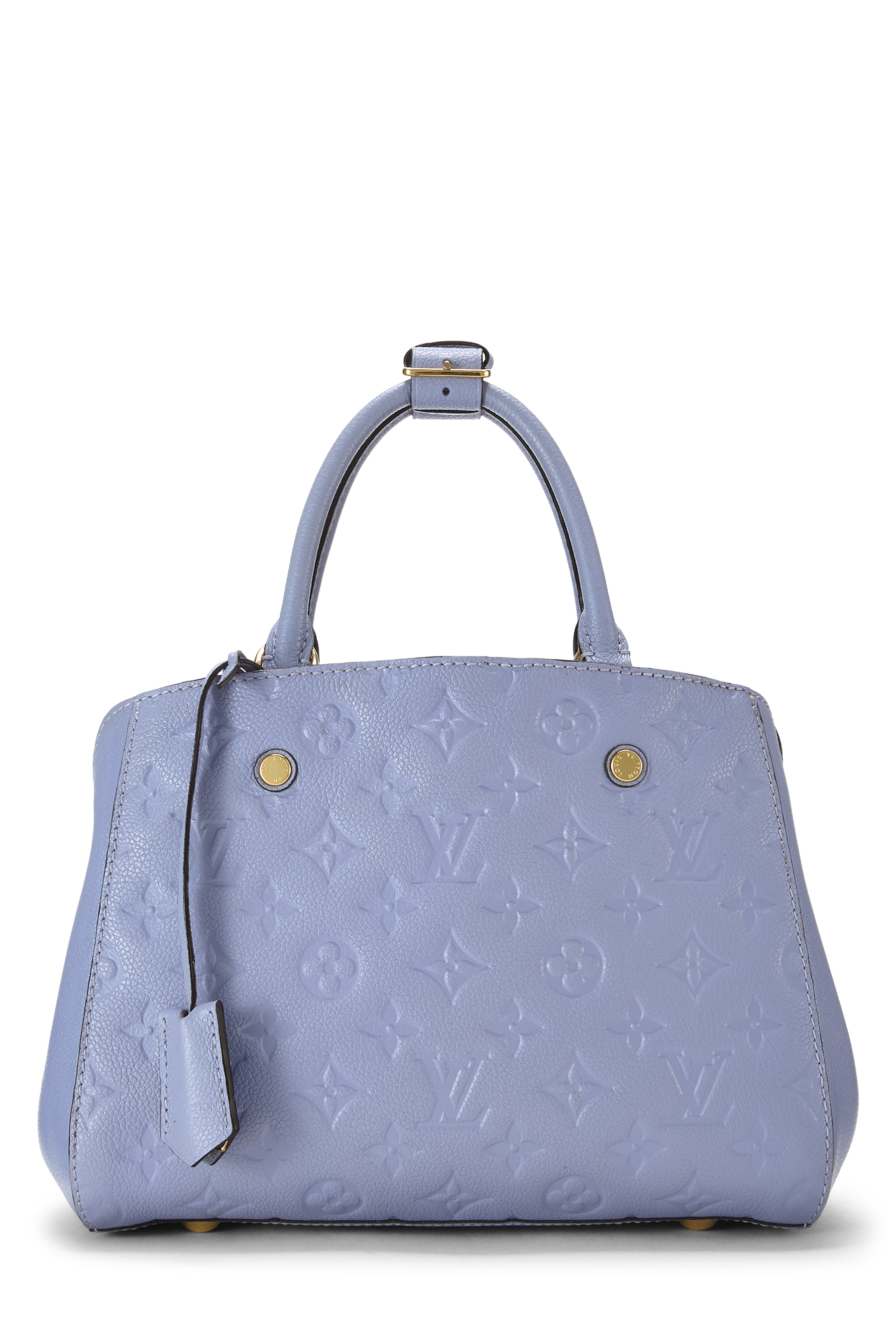 Women's Louis Vuitton Blue Monogram Empreinte Montaigne BB in Blue BB