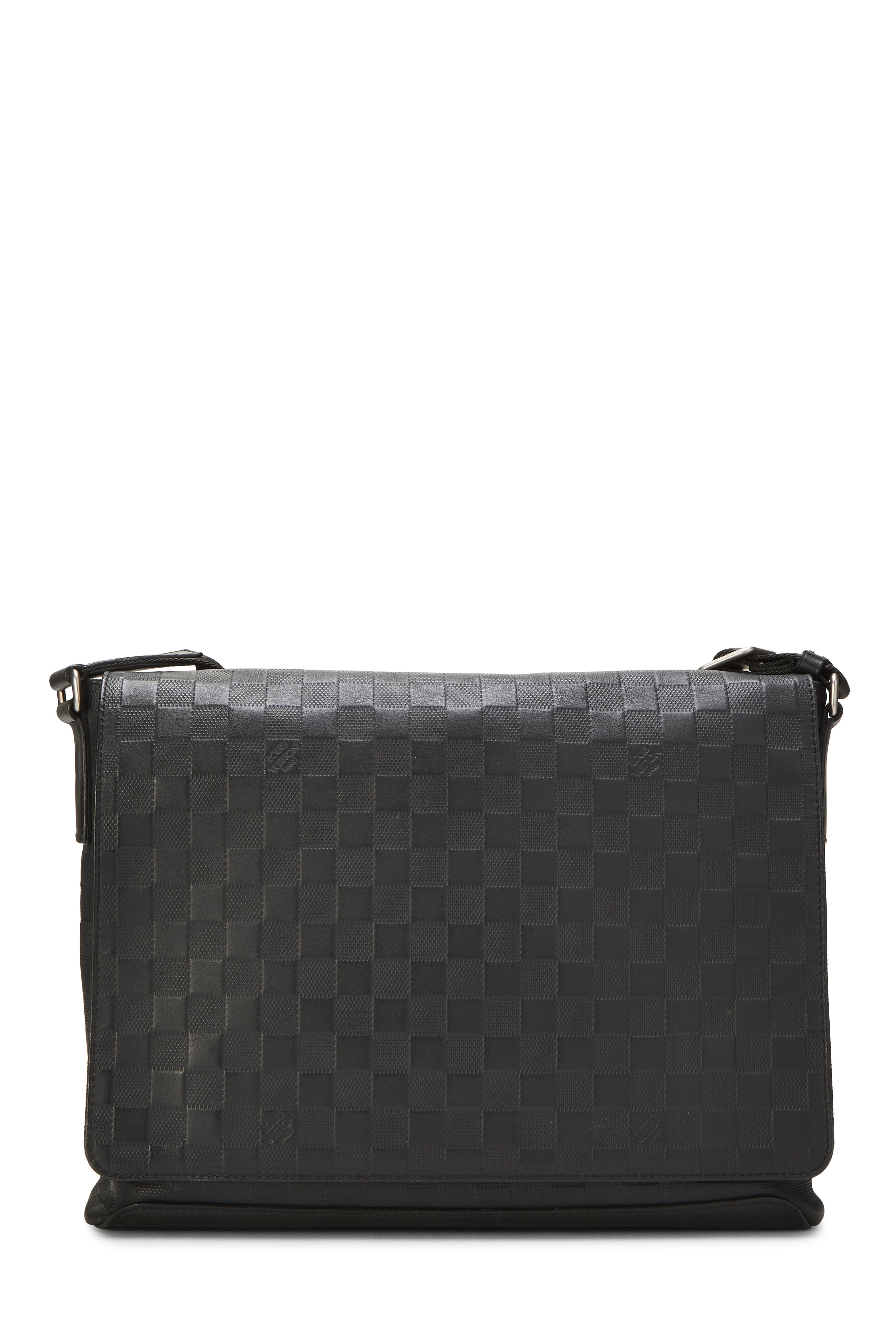 Women's Louis Vuitton Black Damier Infini District MM NM in Black MM