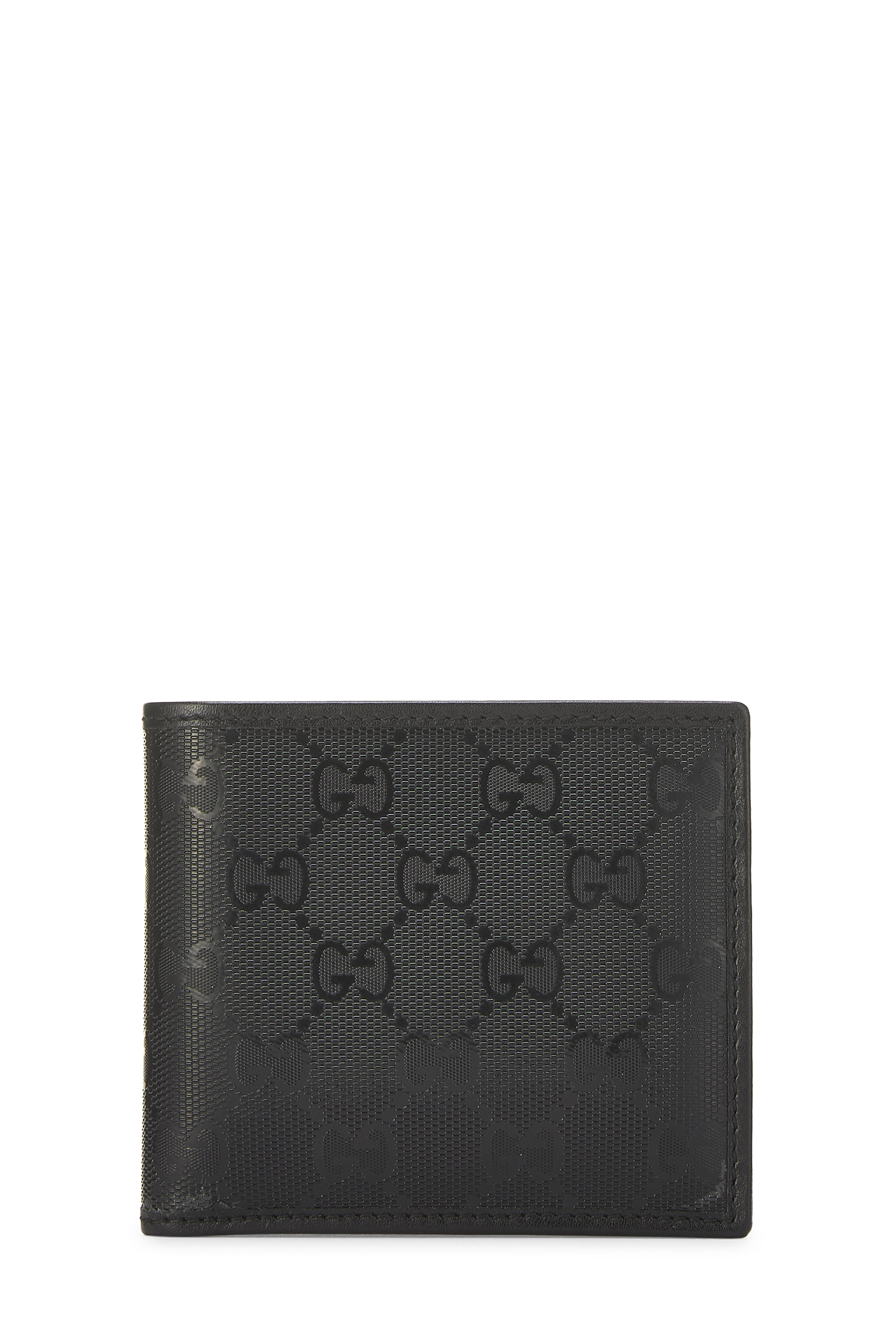 Women's Gucci Black GG Imprime Compact Wallet in Black