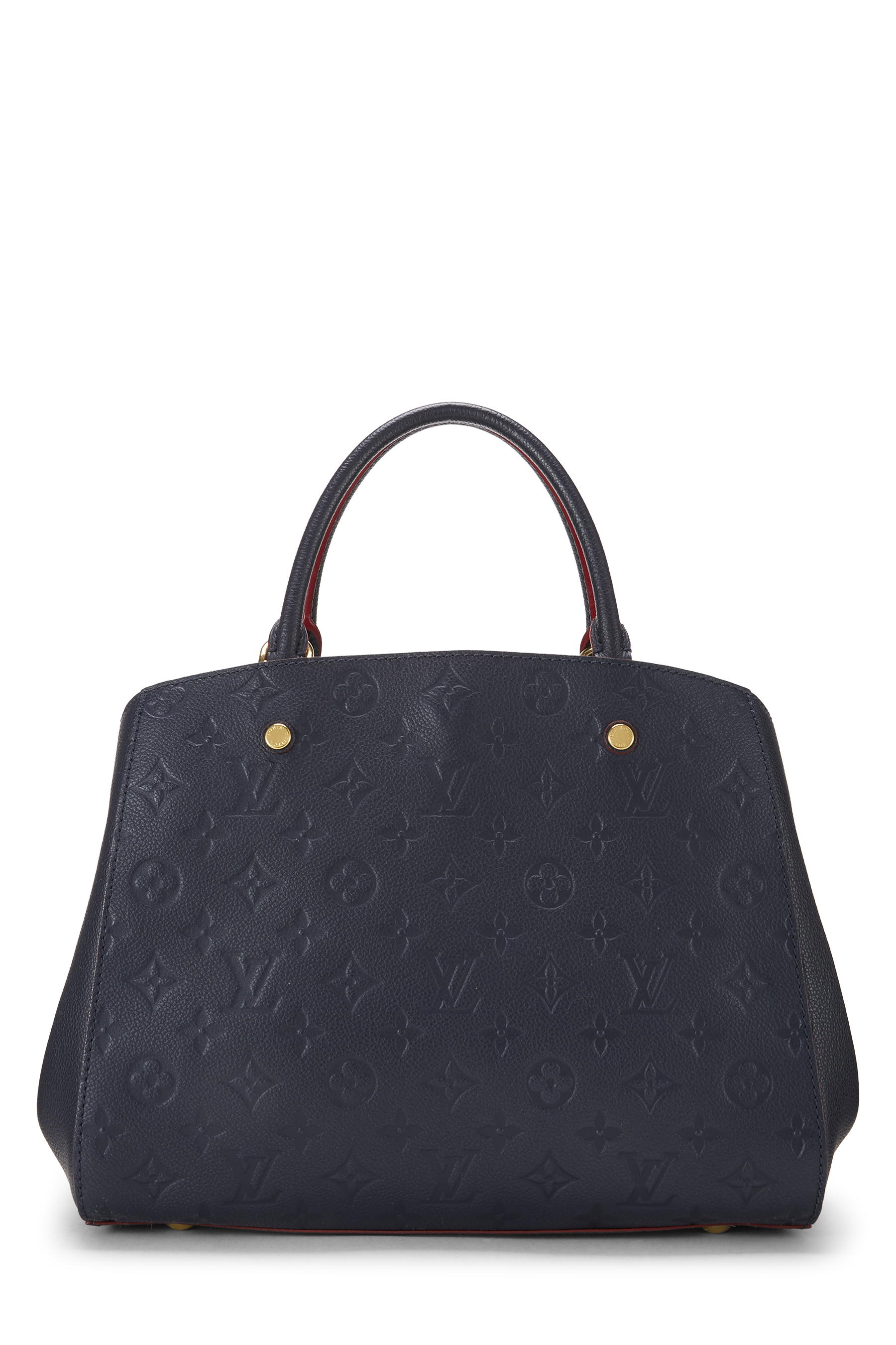 Women's Louis Vuitton Bleu Infini Monogram Empreinte Montaigne MM in Navy MM