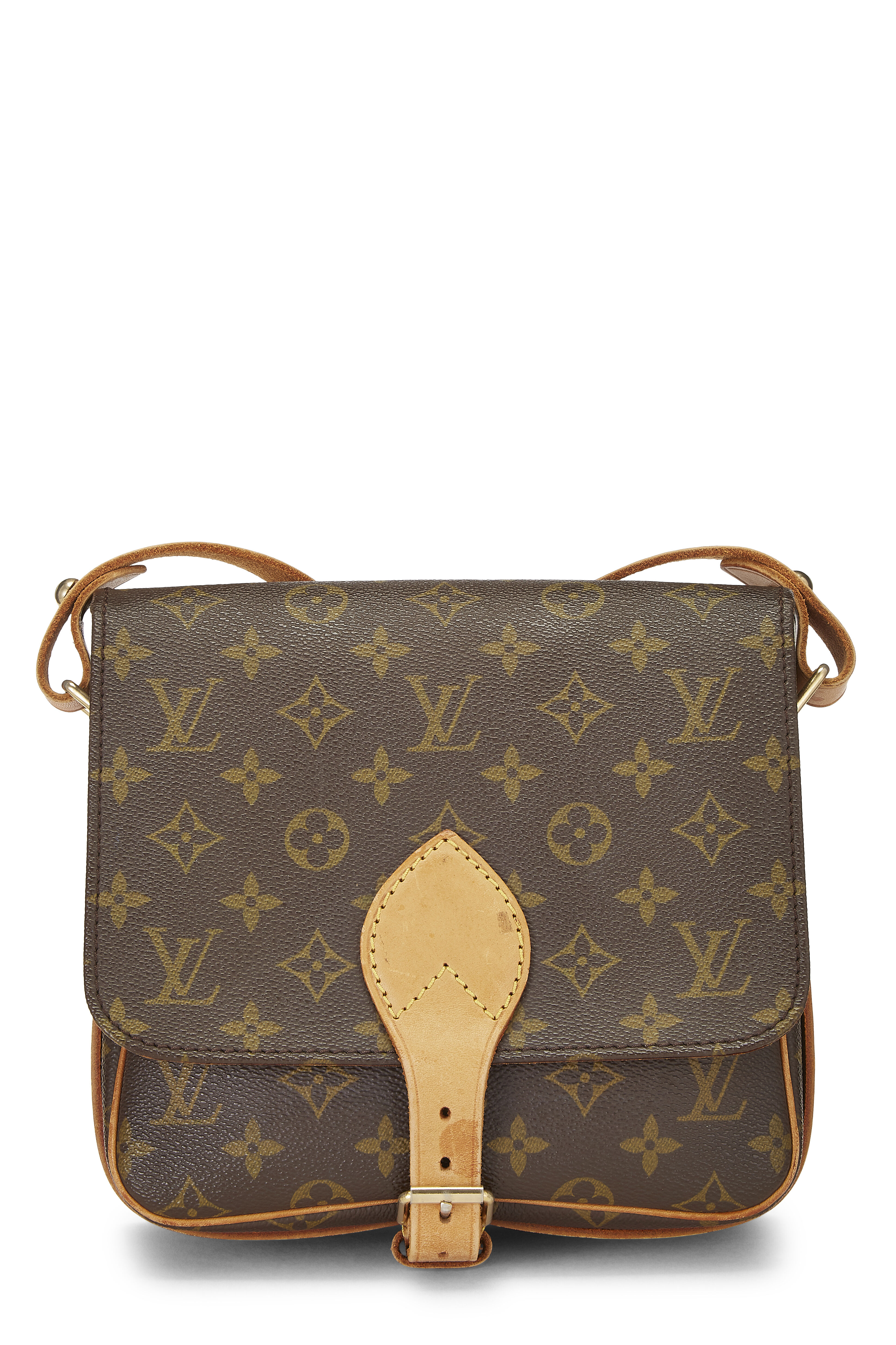 Women's Louis Vuitton Monogram Canvas Cartouchiere MM in Brown MM