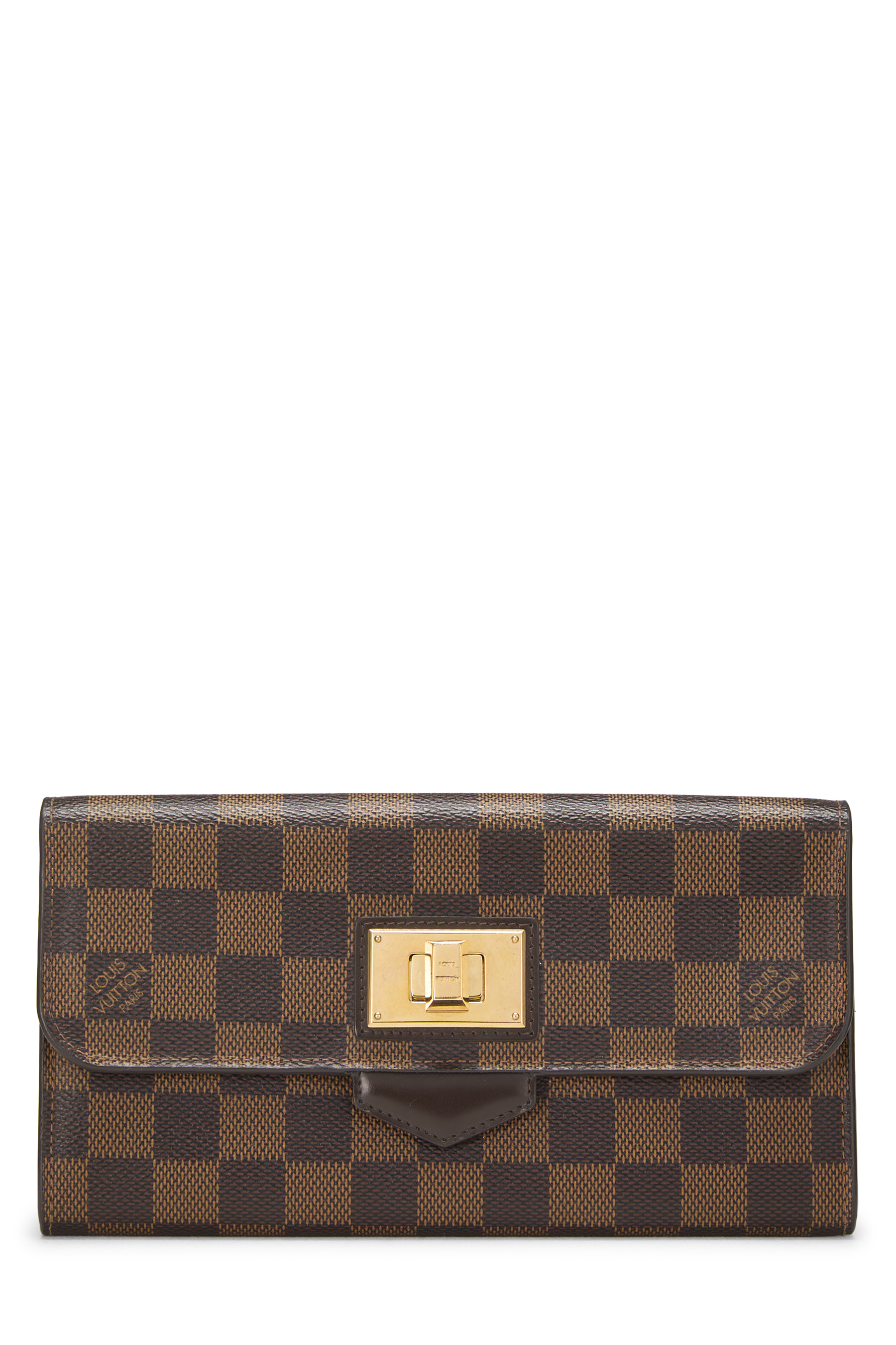 Women's Louis Vuitton Damier Ebene Rosebery Wallet in Brown