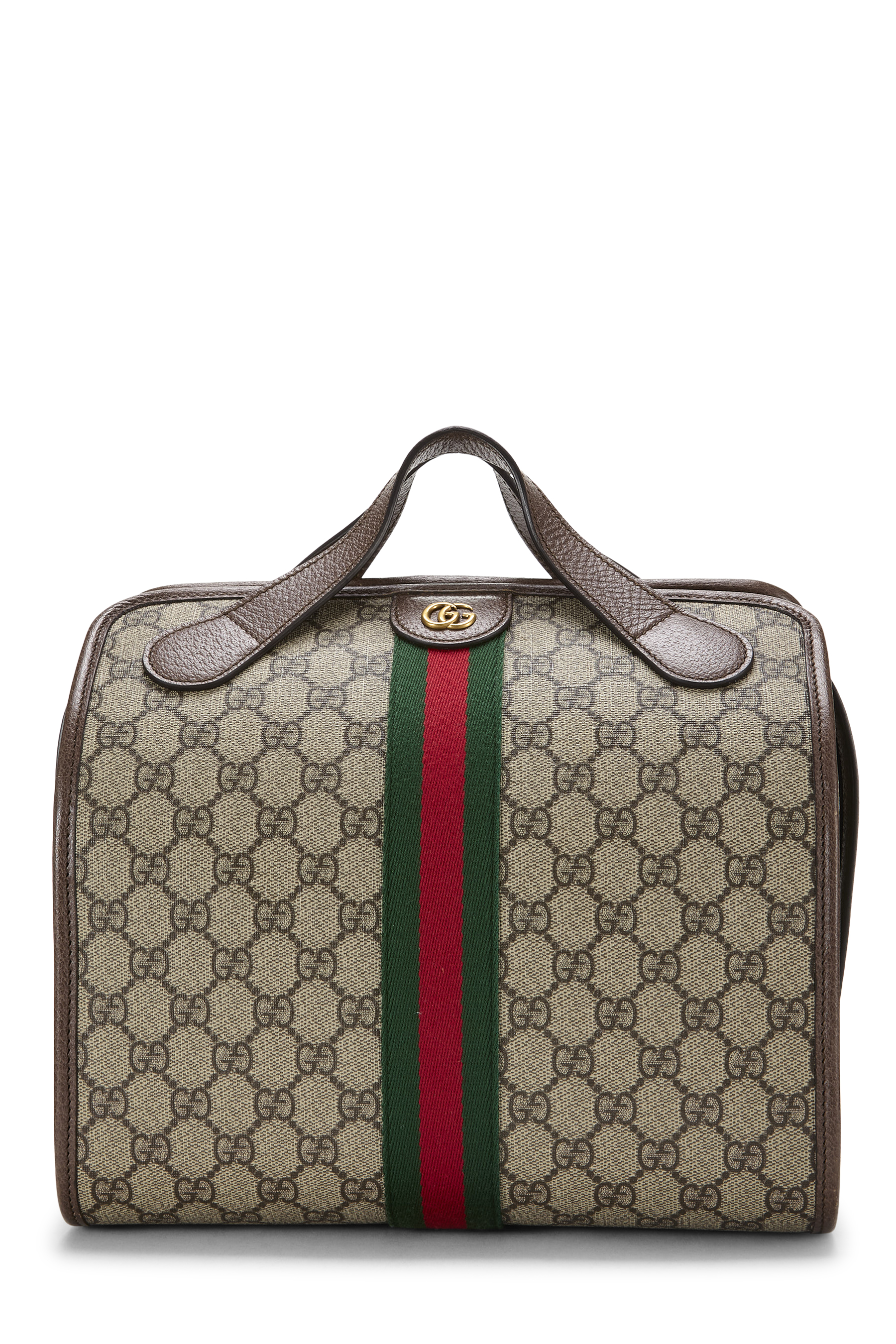 Women's Gucci Brown GG Supreme Canvas Bowler Handbag in Brown
