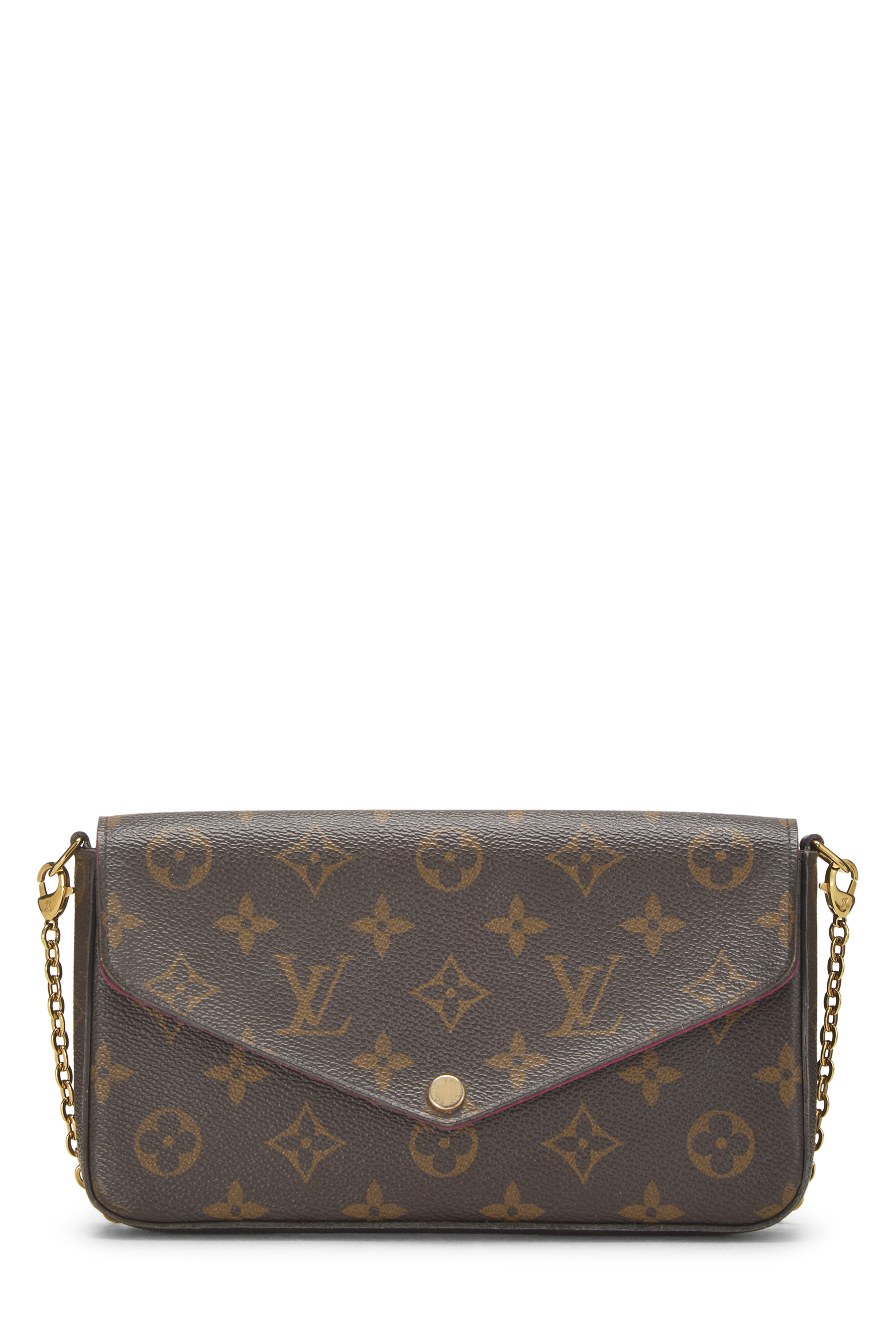 Women's Canvas Louis Vuitton Monogram Canvas Pochette Felicie in Brown