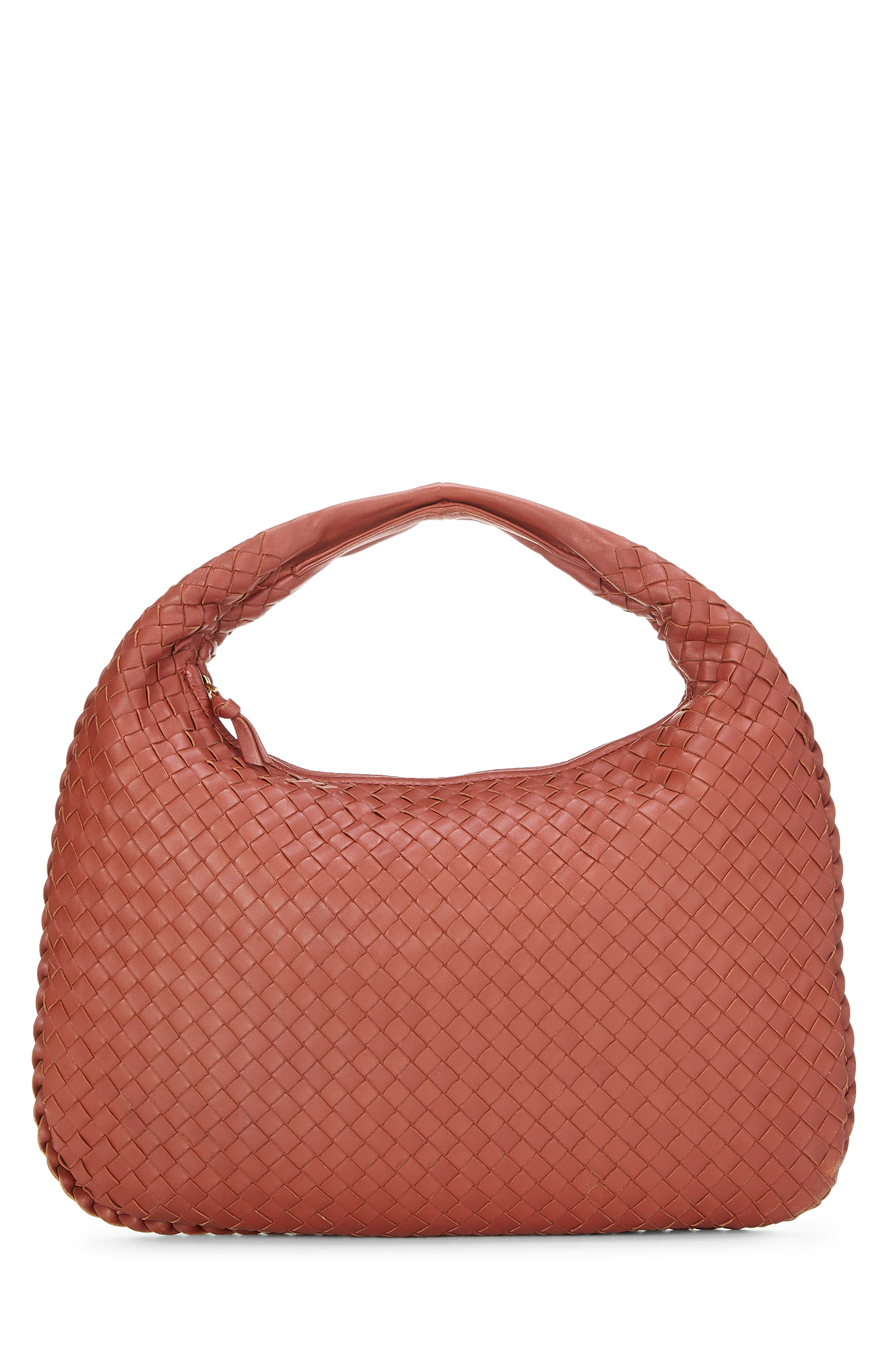 Women's Suede Bottega Veneta Orange Intrecciato Veneta Hobo Medium in Orange Medium