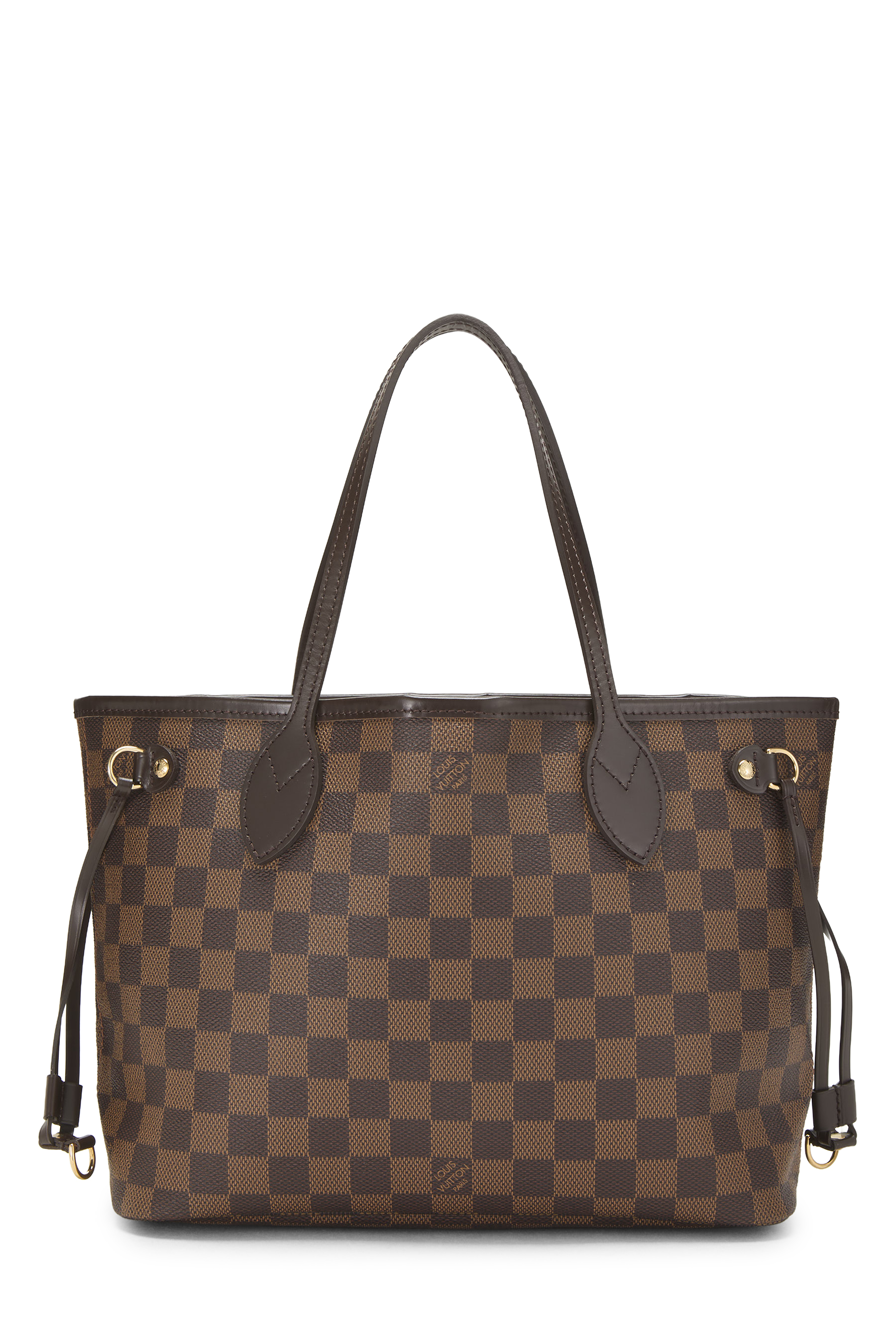 Women's Louis Vuitton Damier Ebene Neverfull PM in Brown PM