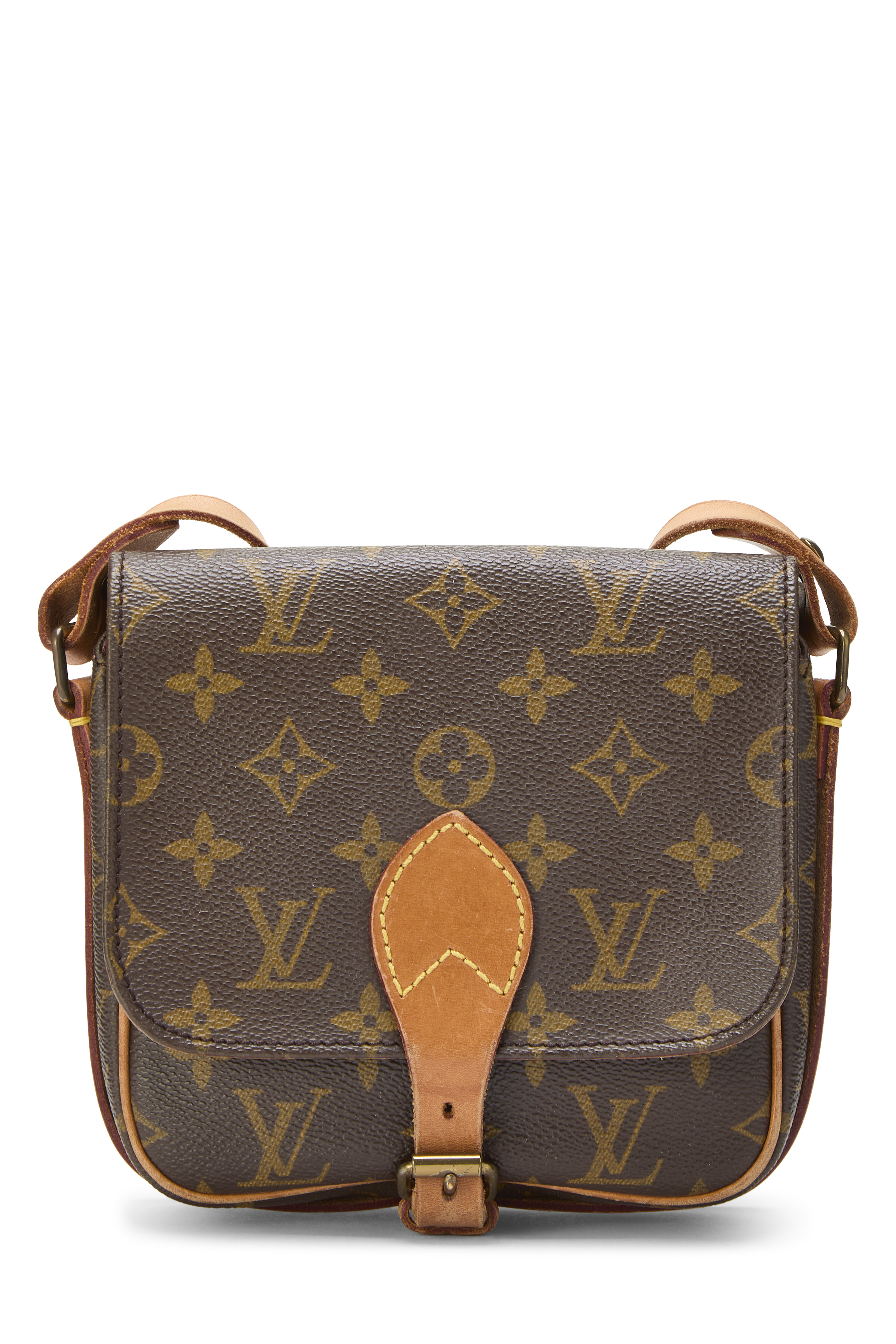 Women's Louis Vuitton Monogram Canvas Cartouchiere PM in Brown PM