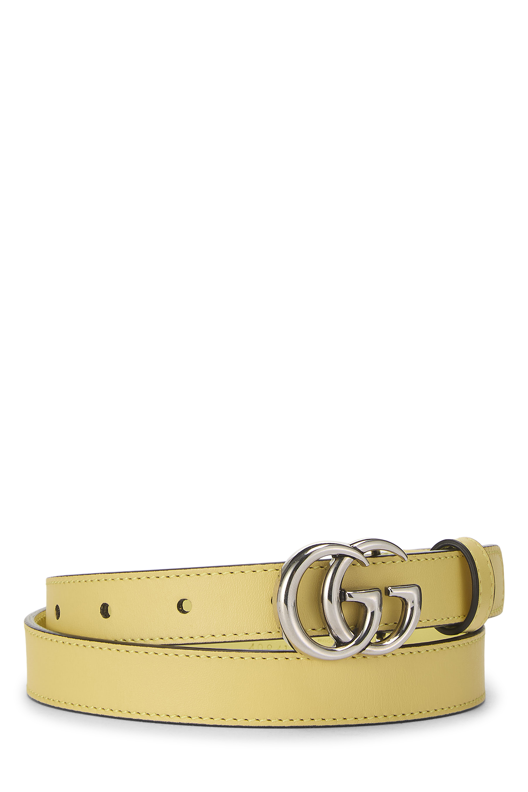 Women's Gucci Yellow Leather GG Marmont Belt 70 in Yellow