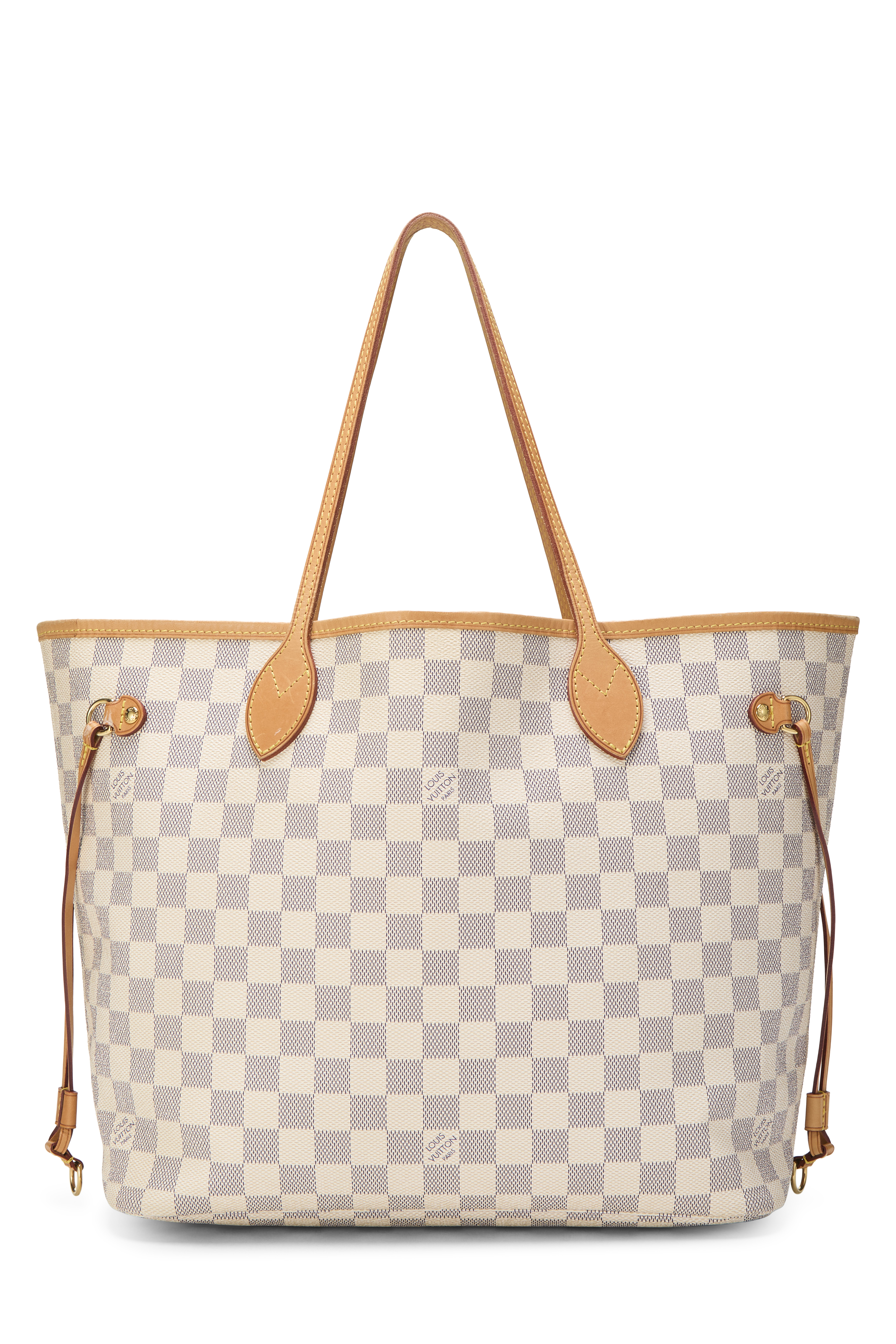 Women's Louis Vuitton Damier Azur Neverfull MM in White MM