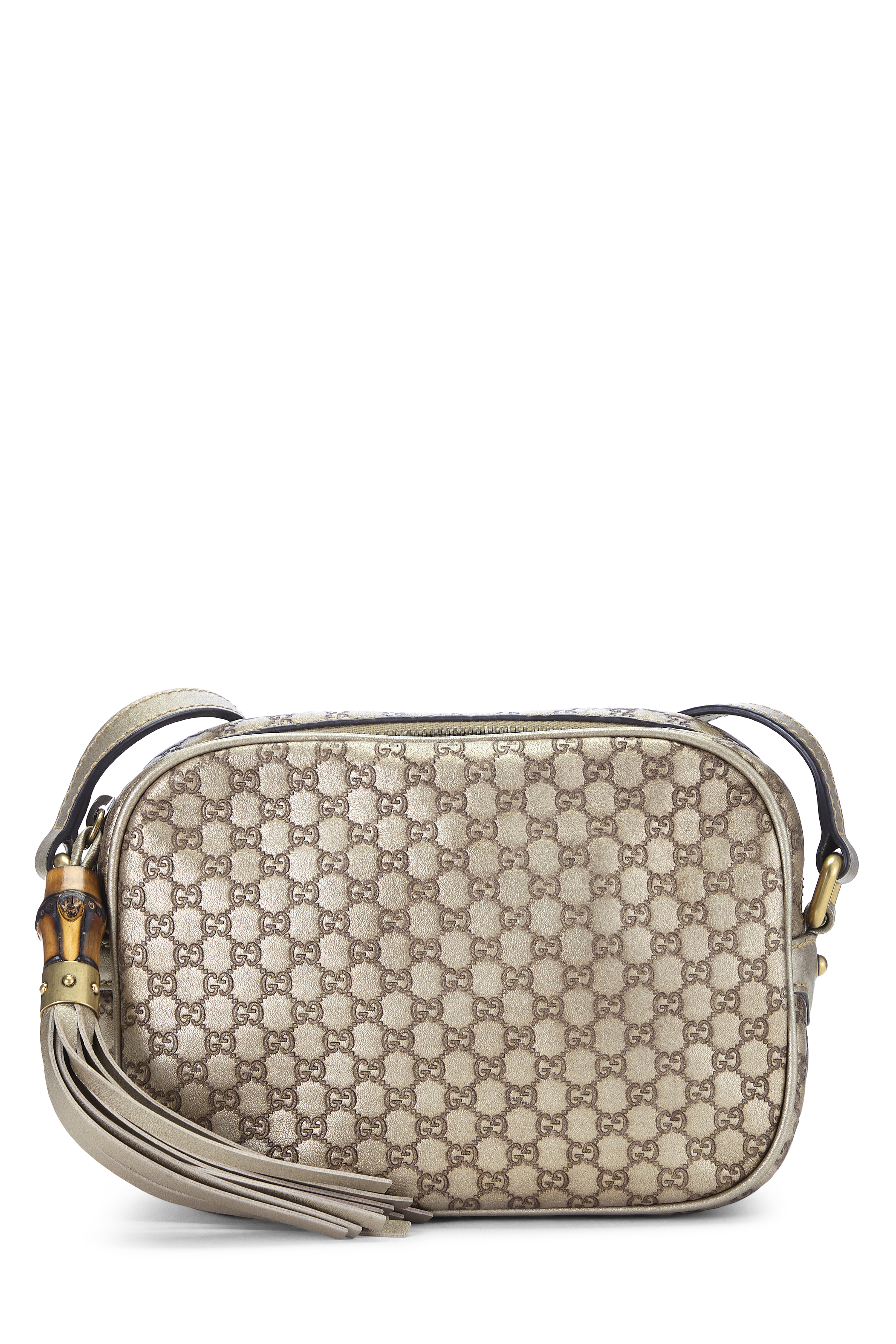Women's Gucci Gold Microguccissima Leather Camera Bag in Gold