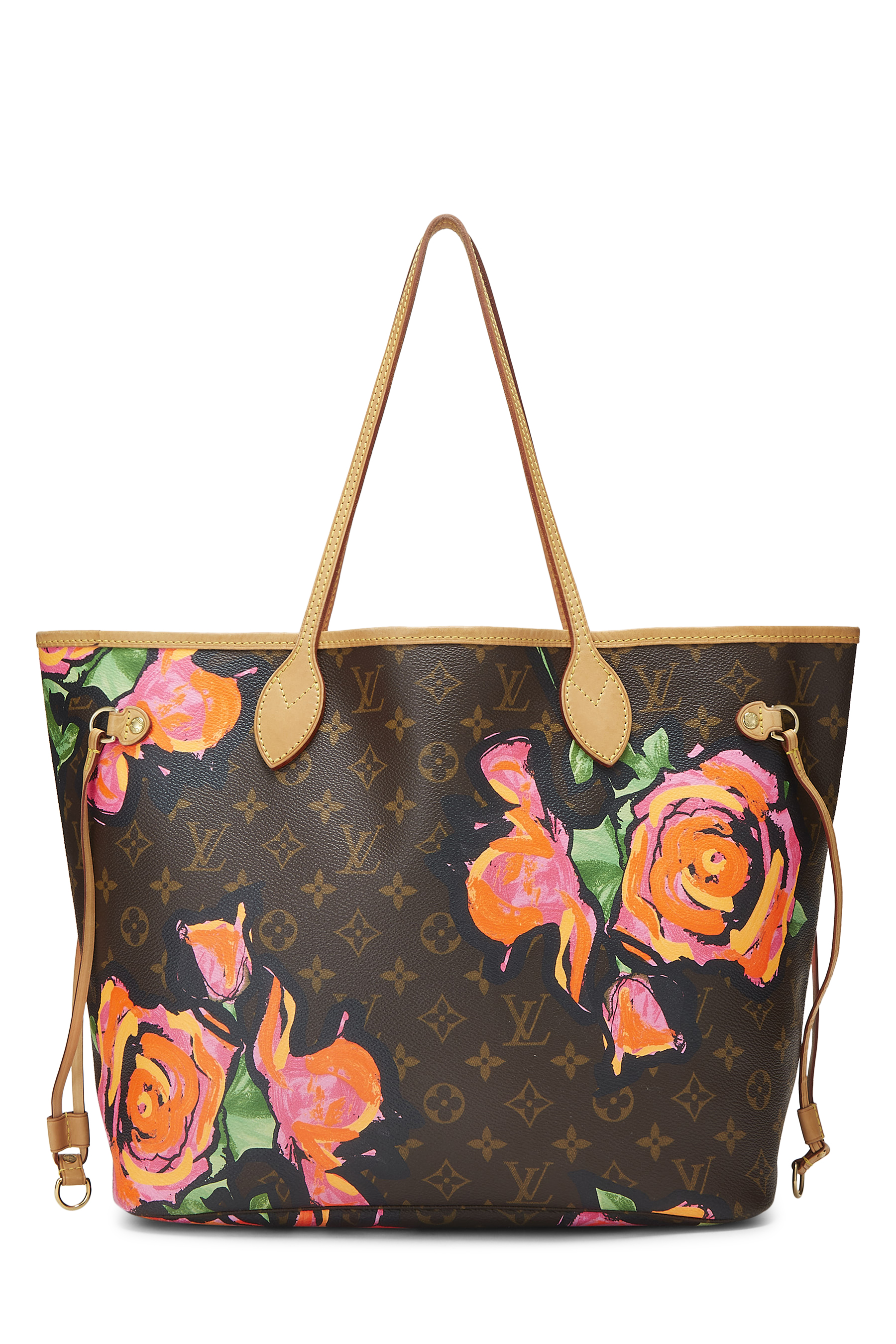 Women's Louis Vuitton Stephen Sprouse x Louis Vuitton Monogram Canvas Roses Neverfull MM in Brown MM