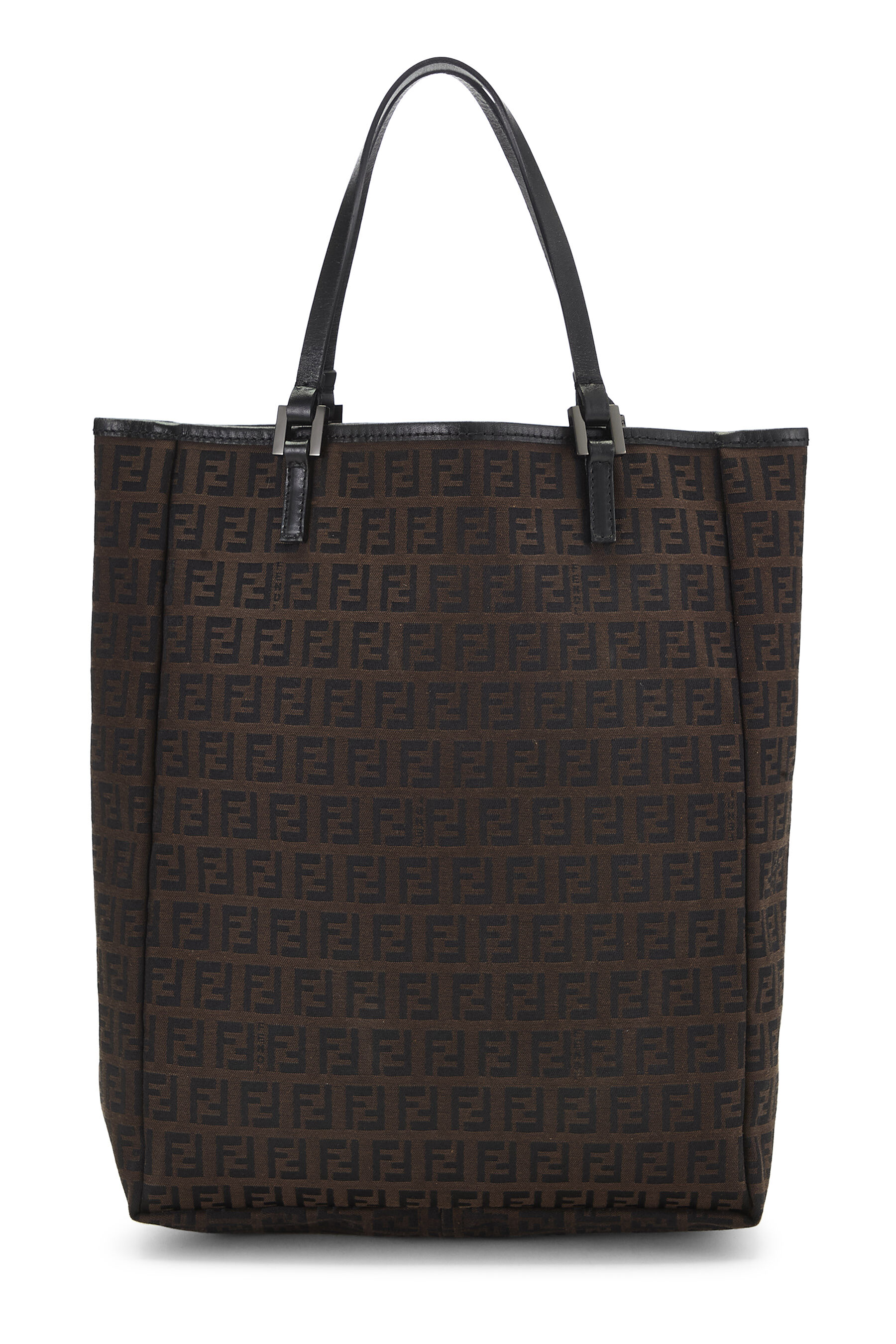 Women's Fendi Brown Zucchino Canvas Tote Small in Brown Small