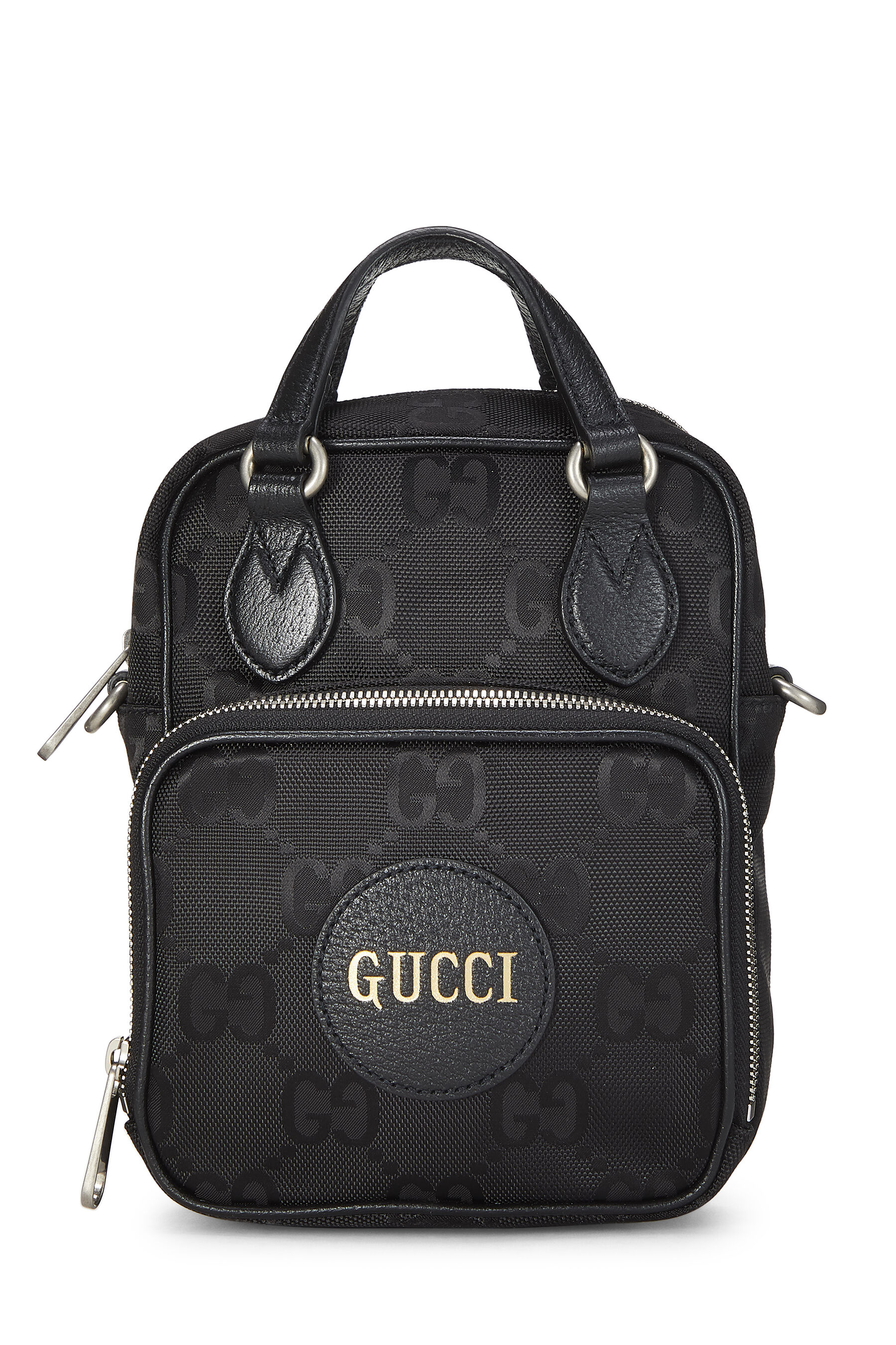 Women's Gucci Black GG Nylon Off the Grid Shoulder Bag in Black